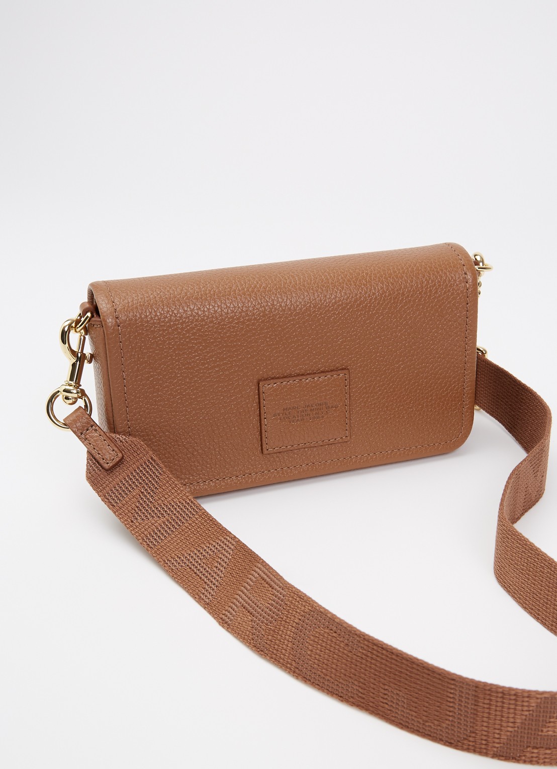 Marc Jacobs The Mini crossbodytas met logo  - achterkant 7 roestbruin