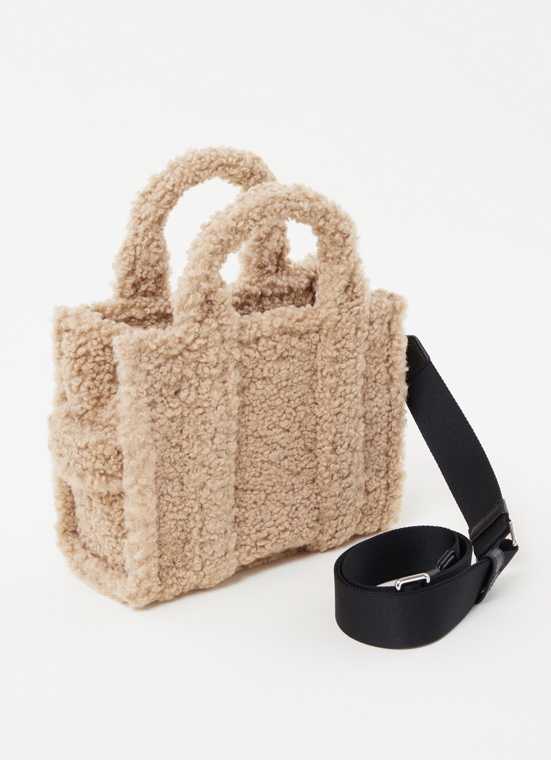 Marc Jacobs The Mini Tote handtas van teddy - achterkant 7 beige