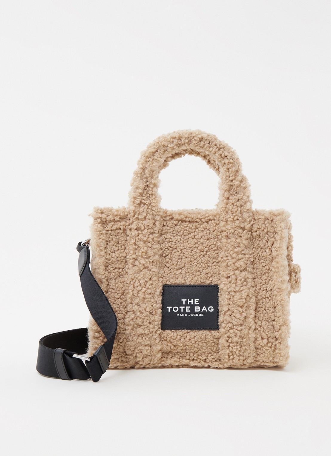 Marc Jacobs The Mini Tote handtas van teddy - voorkant beige