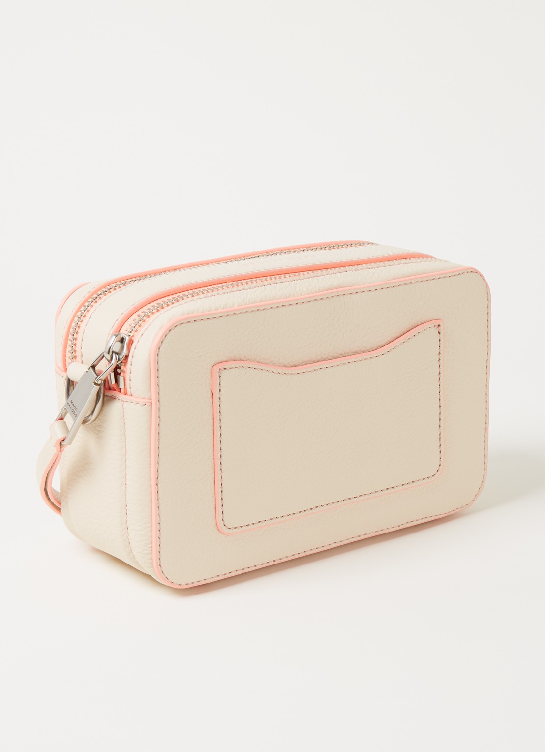 Marc Jacobs The Moto Shot crossbodytas van leer - achterkant creme