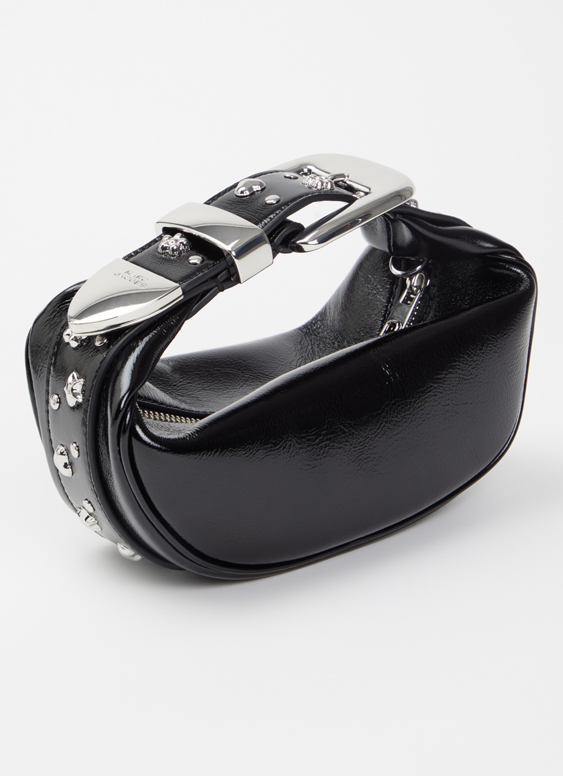 Marc Jacobs The Party handtas van lamsleer met lakfinish en studs - achterkant 6 zwart