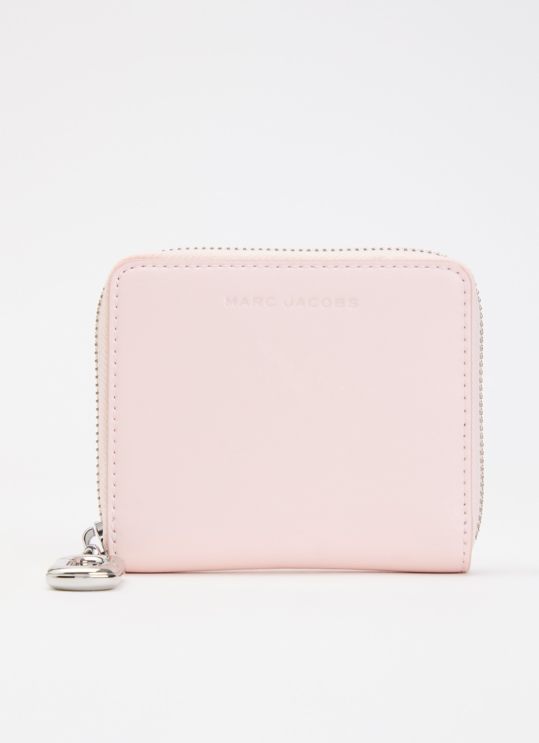 Marc Jacobs The Scene Slim Compact portemonnee van leer - voorkant 2 lichtroze