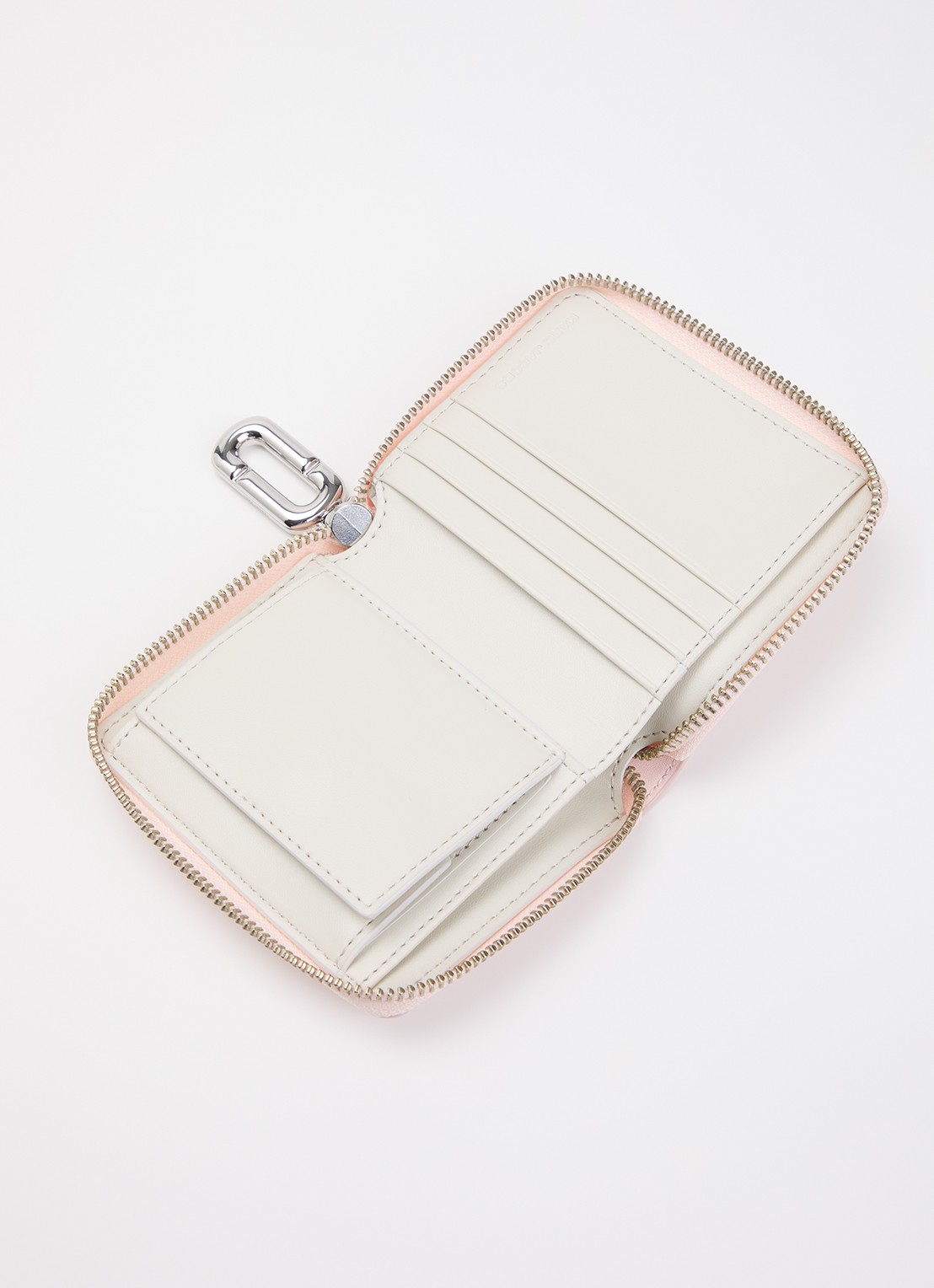 Marc Jacobs The Scene Slim Compact portemonnee van leer - voorkant 3 lichtroze