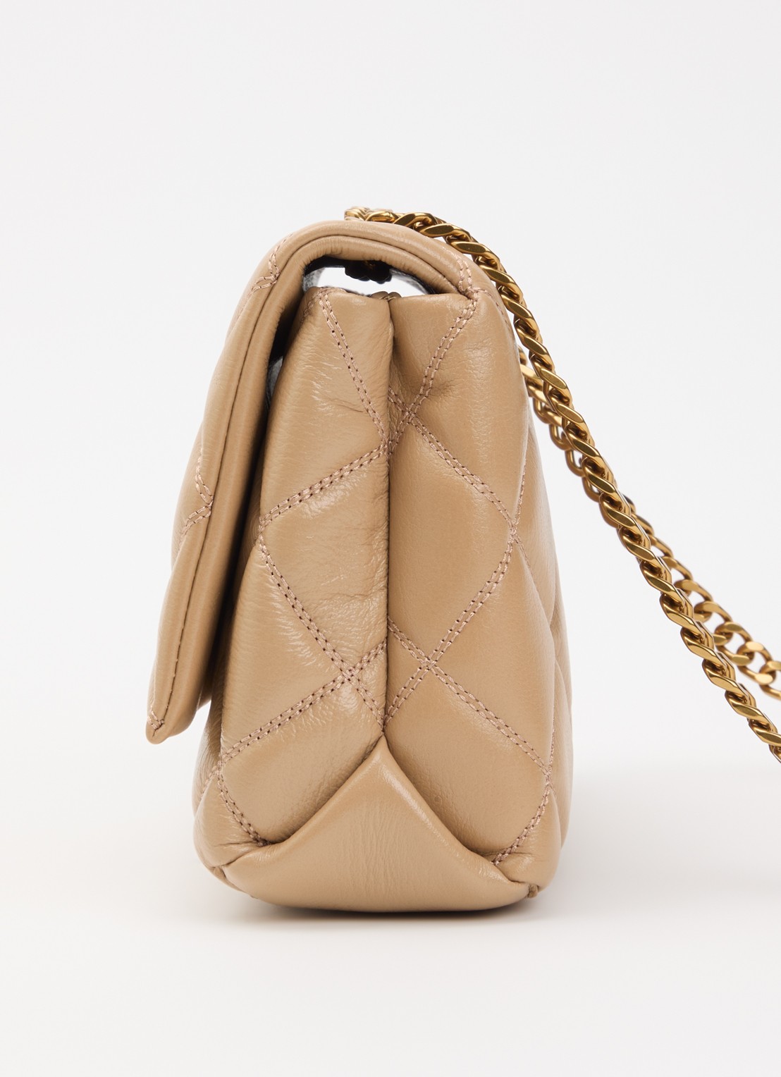 Marc Jacobs The Slim dual schoudertas van leer  - detail 4 camel