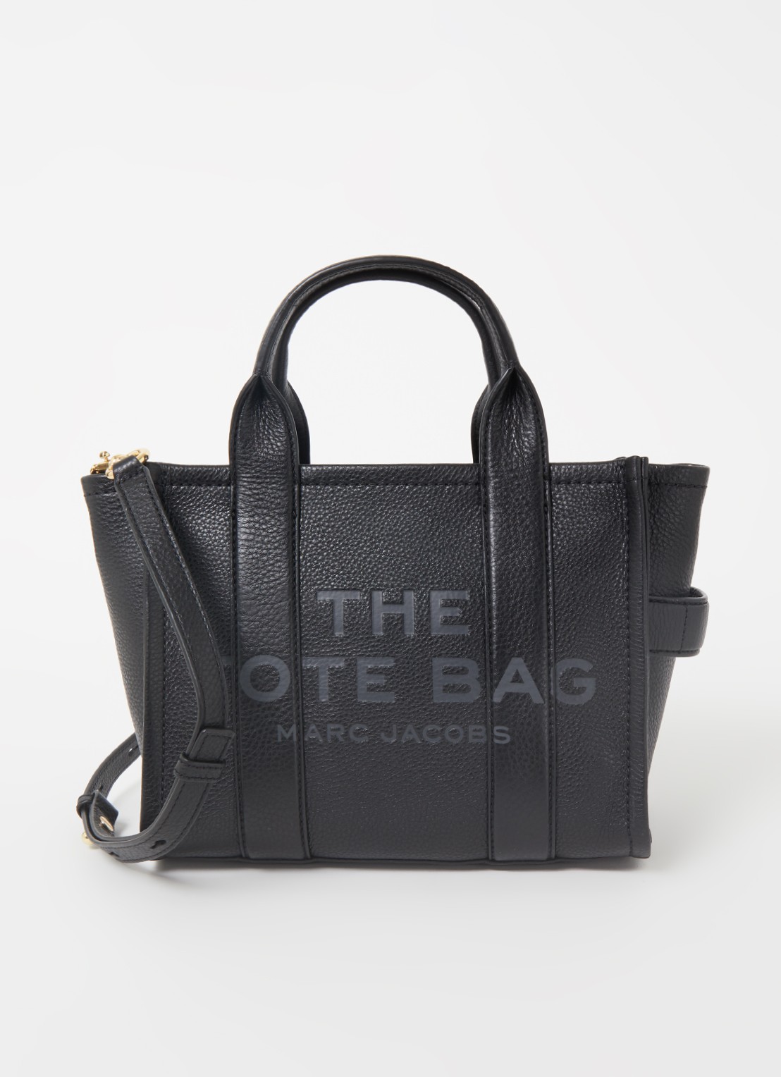 Marc Jacobs The Small Tote handtas met logo - voorkant 2 zwart
