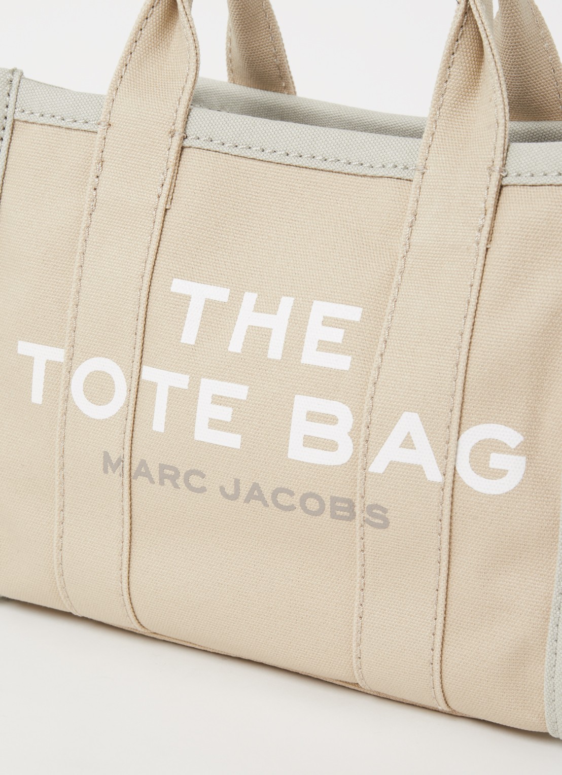 Marc Jacobs The Small Tote handtas met logo - detail 6 beige