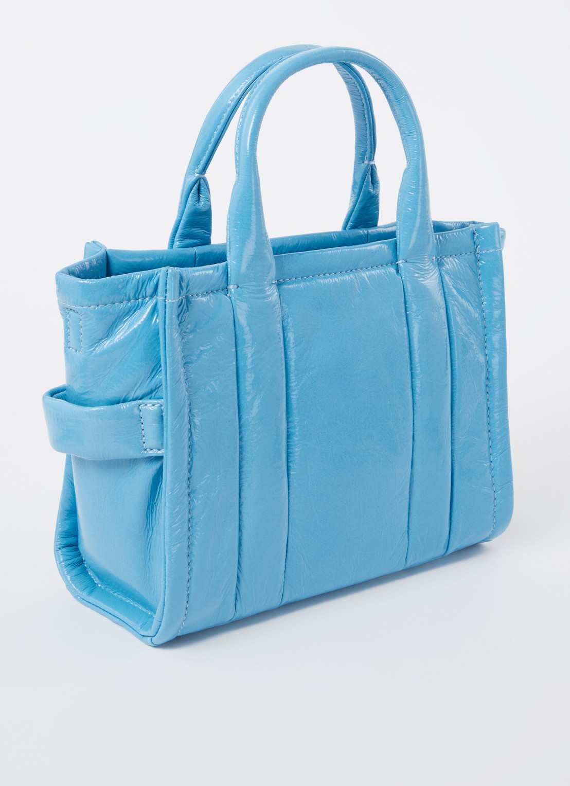 Marc Jacobs The Small Tote handtas met logo - achterkant 7 blauw