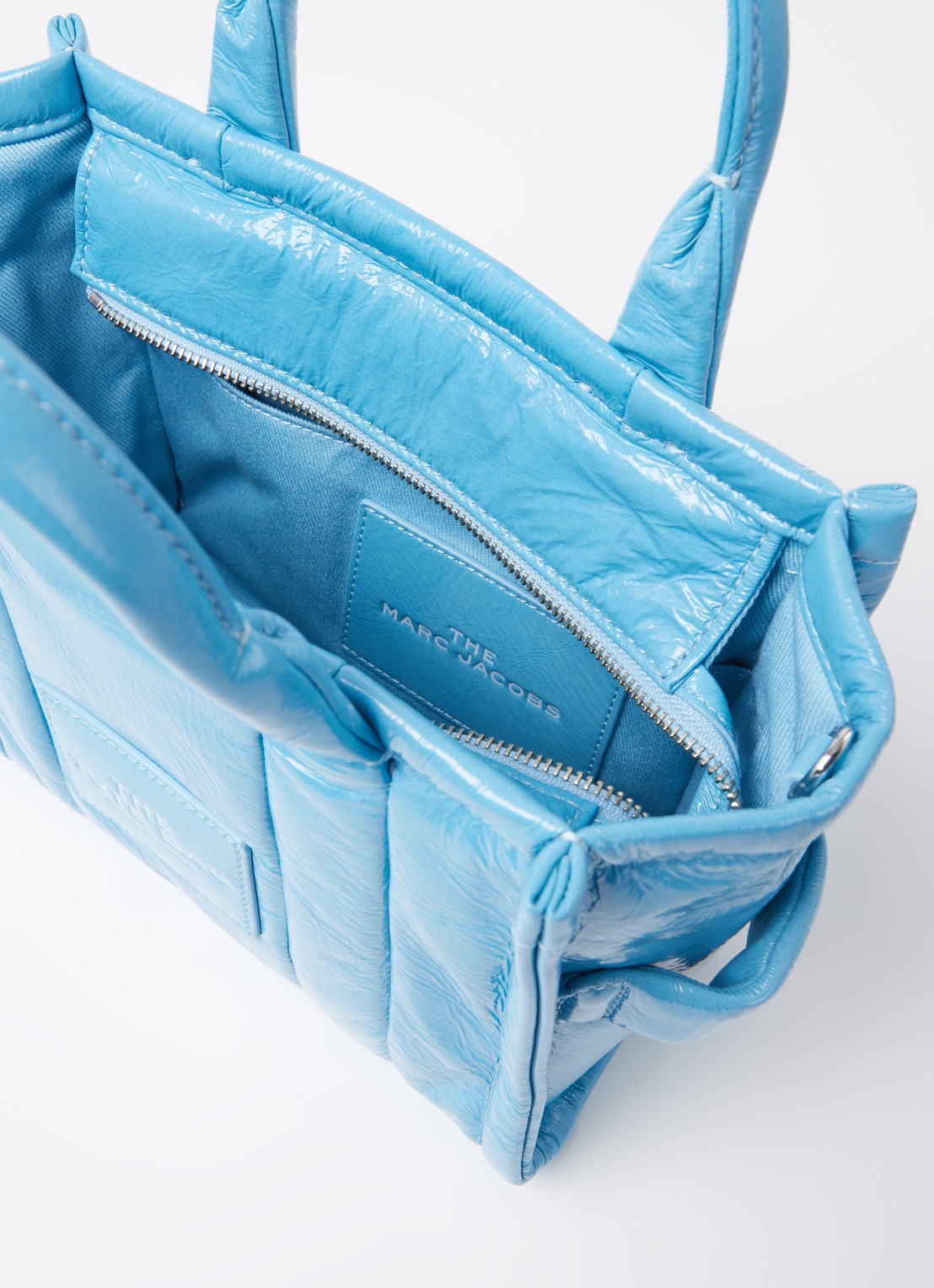 Marc Jacobs The Small Tote handtas met logo - detail 4 blauw