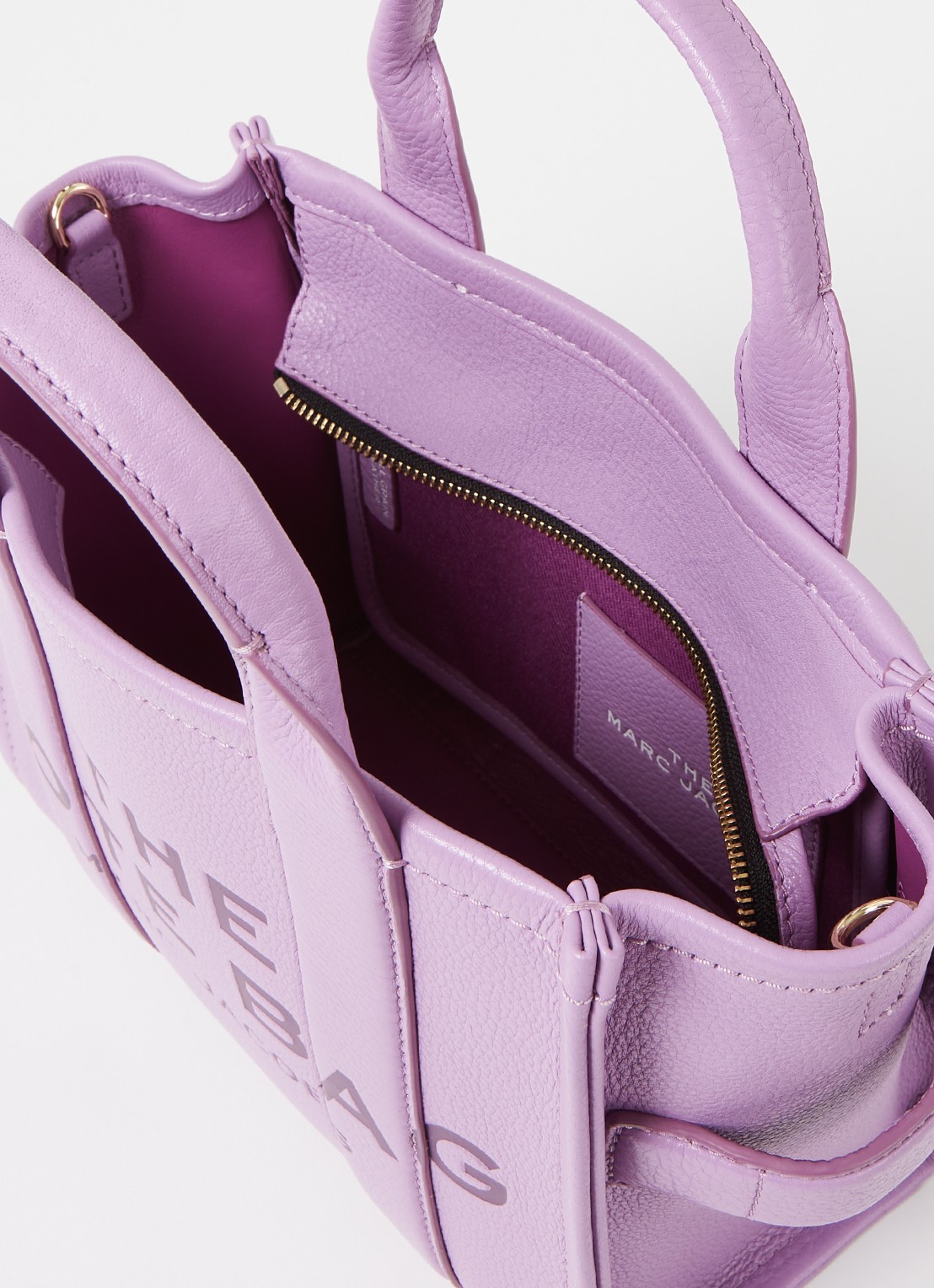 Marc Jacobs The Small Tote handtas met logo - detail 2 paars