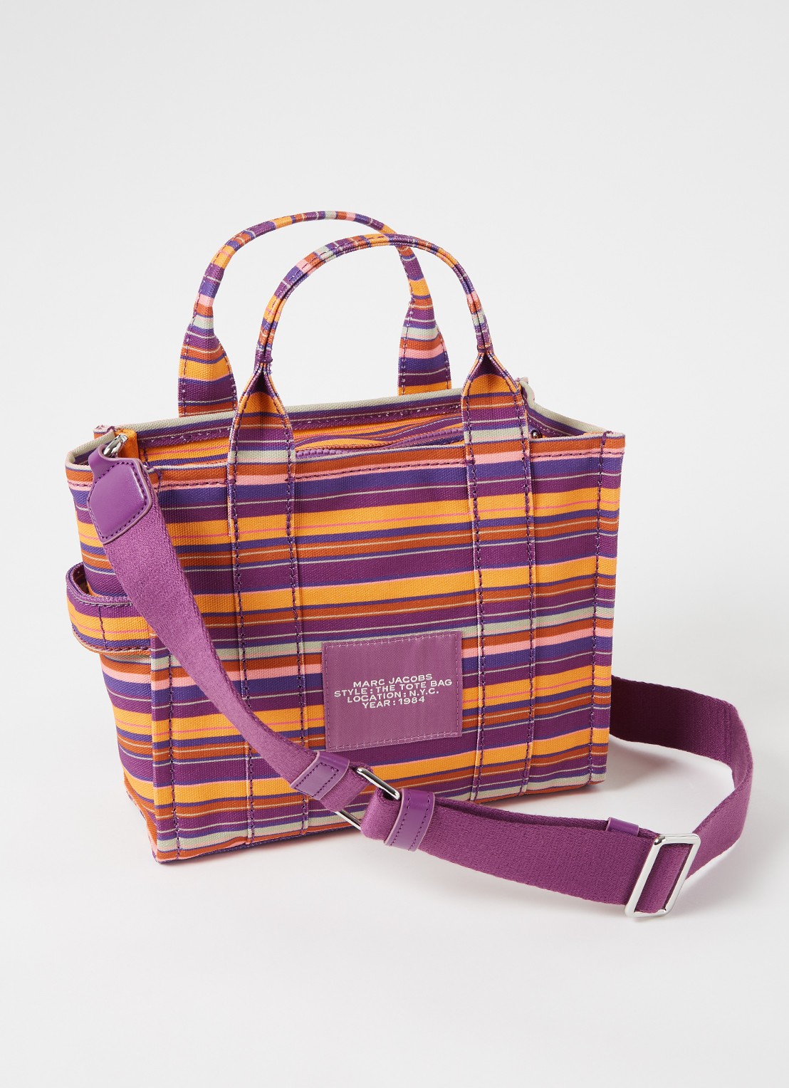 Marc Jacobs The Small Tote handtas met logo - achterkant multicolor