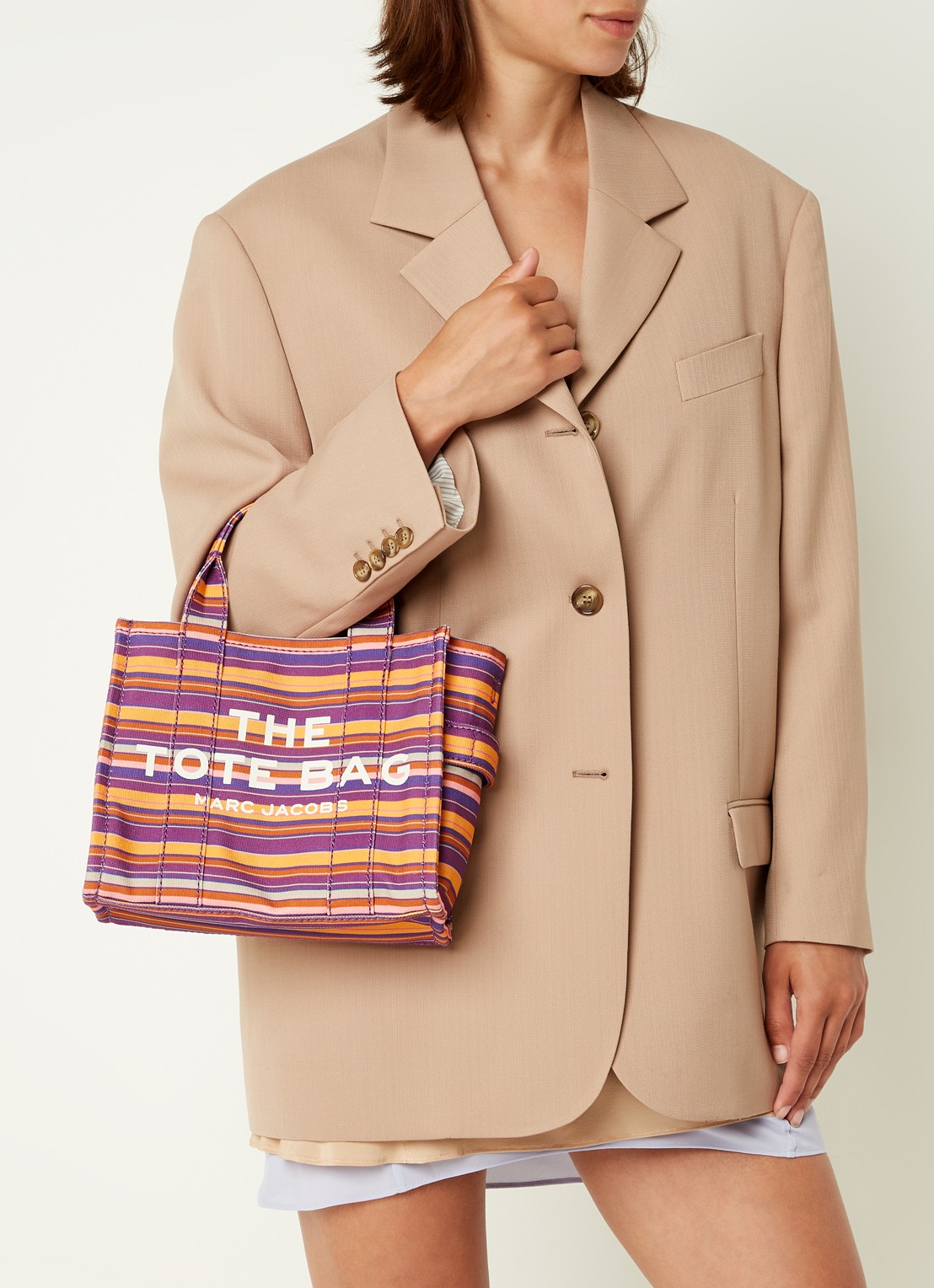 Marc Jacobs The Small Tote handtas met logo - voorkant 3 multicolor