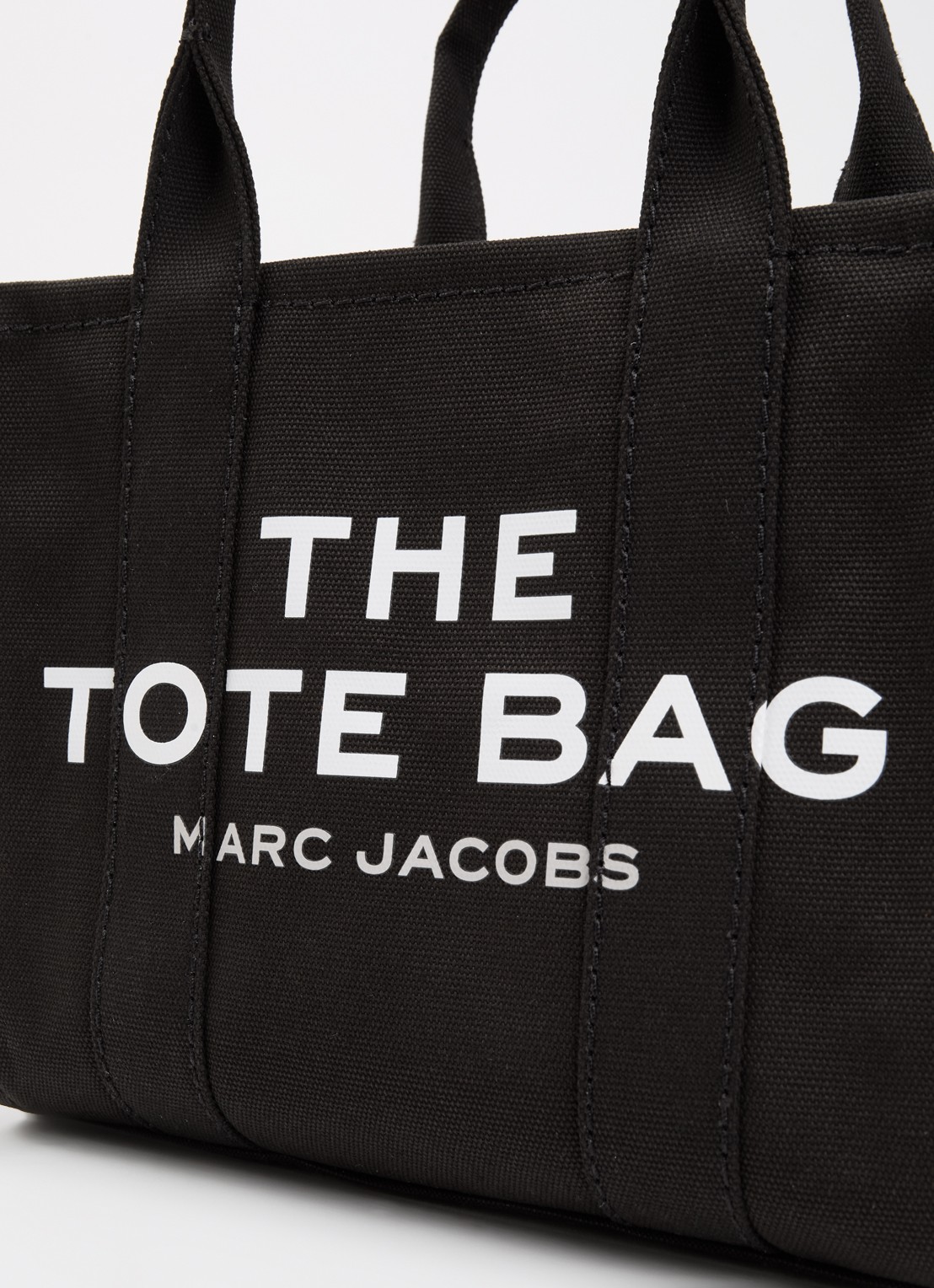 Marc Jacobs The Small Tote handtas van canvas met afneembare schouderriem - detail 3 zwart