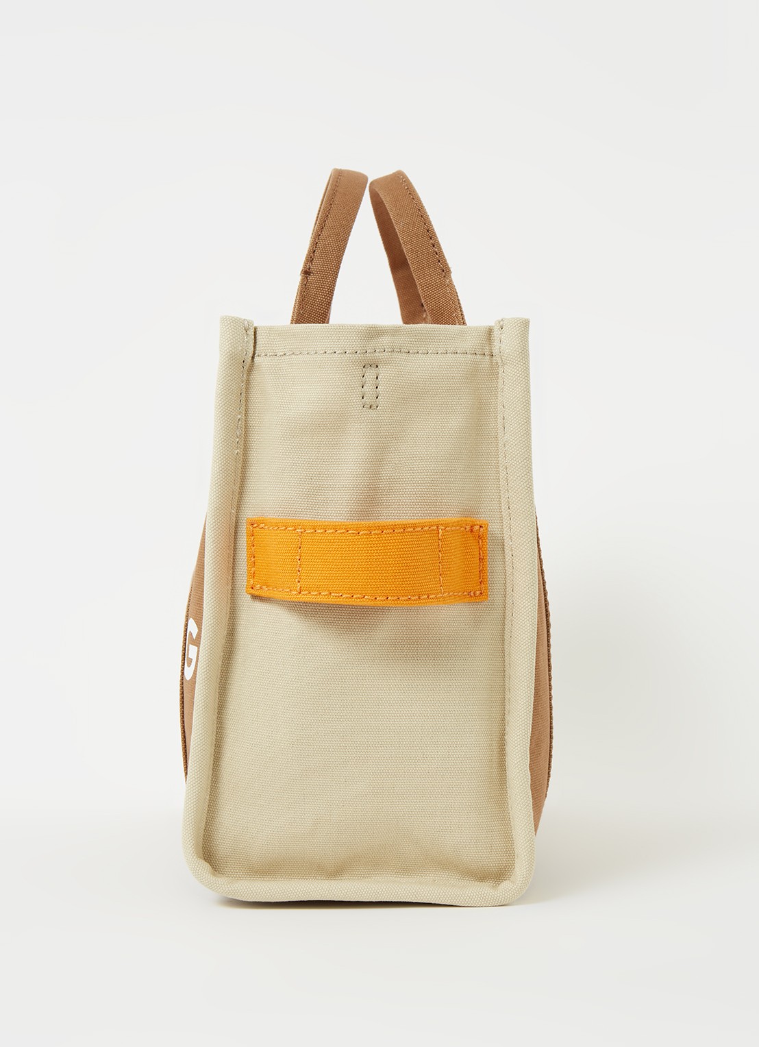 Marc Jacobs The Small Tote shopper van canvas met logoprint - detail 2 cognac
