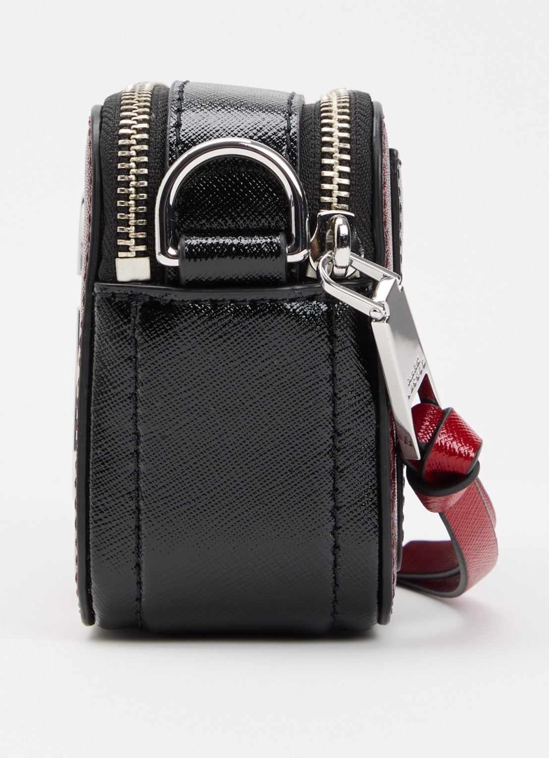 Marc Jacobs The Snapshot crossbodytas van leer met afneembare schouderriem - detail 4 bordeauxrood