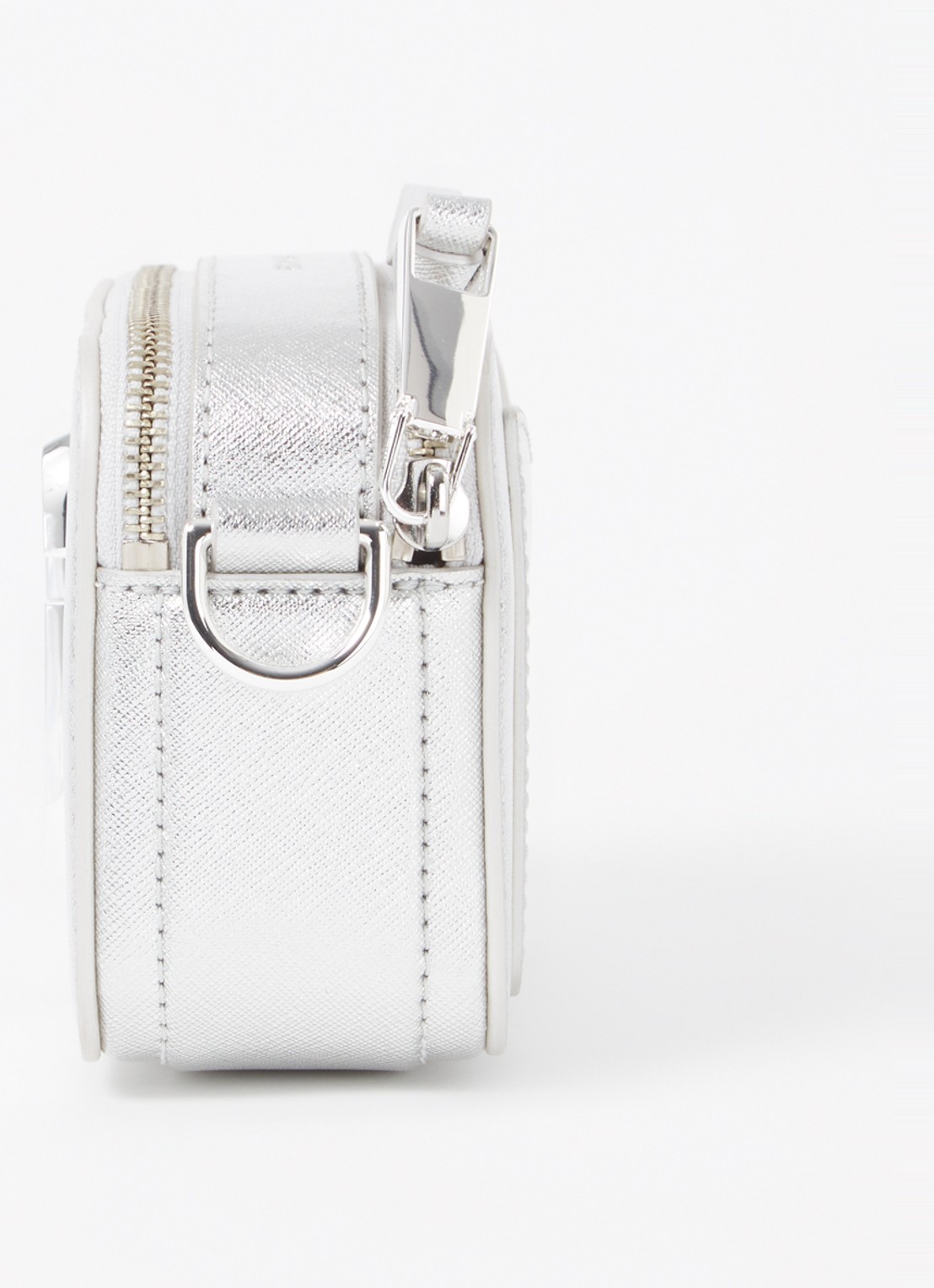 Marc Jacobs The Snapshot crossbodytas van leer - detail 4 zilver