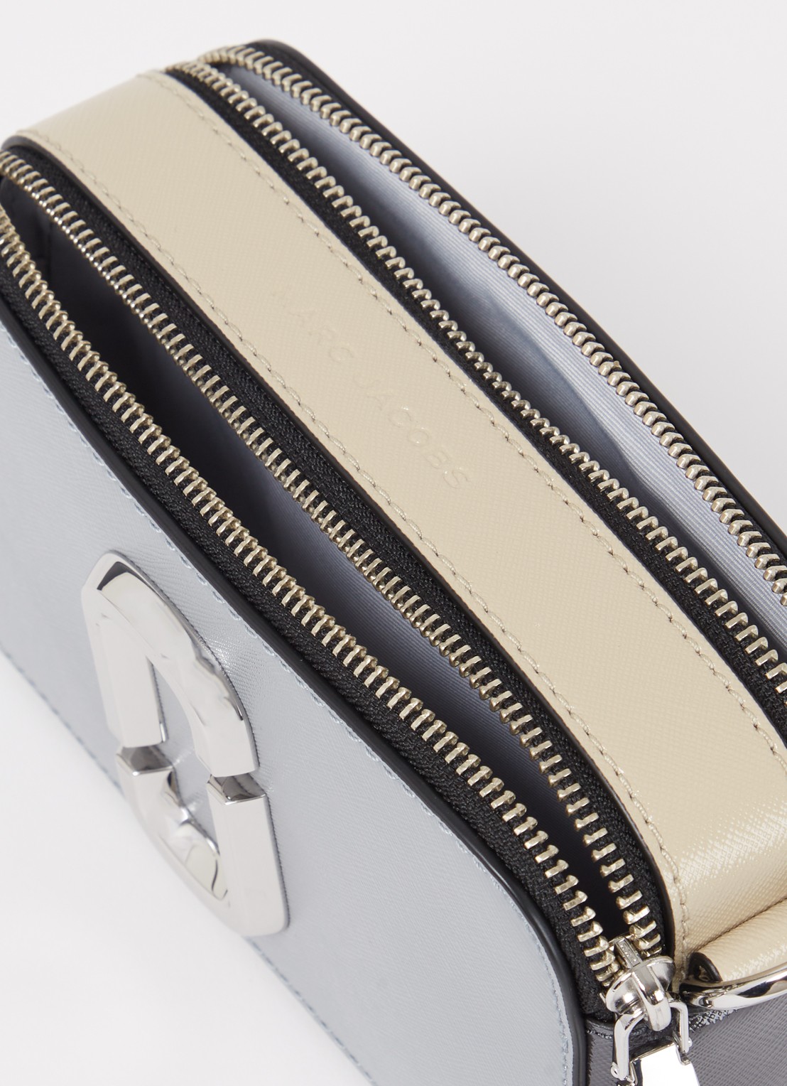 Marc Jacobs The Snapshot crossbodytas van leer - detail 2 grijs