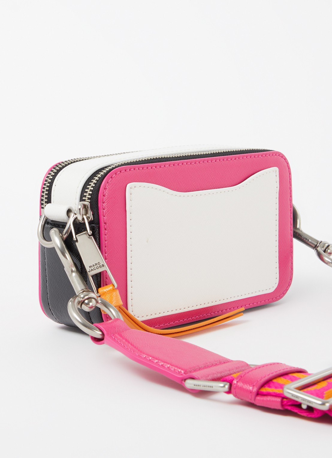 Marc Jacobs The Snapshot crossbodytas van leer - achterkant donkerroze