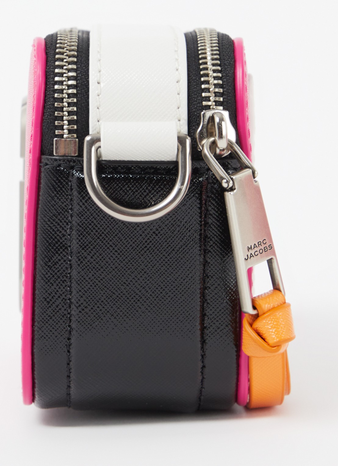 Marc Jacobs The Snapshot crossbodytas van leer - detail 3 donkerroze