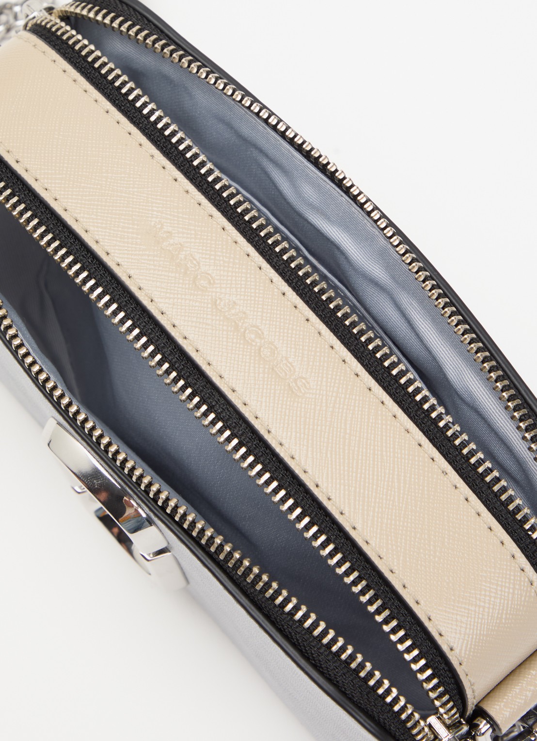 Marc Jacobs The Snapshot crossbodytas van leer - detail grijs