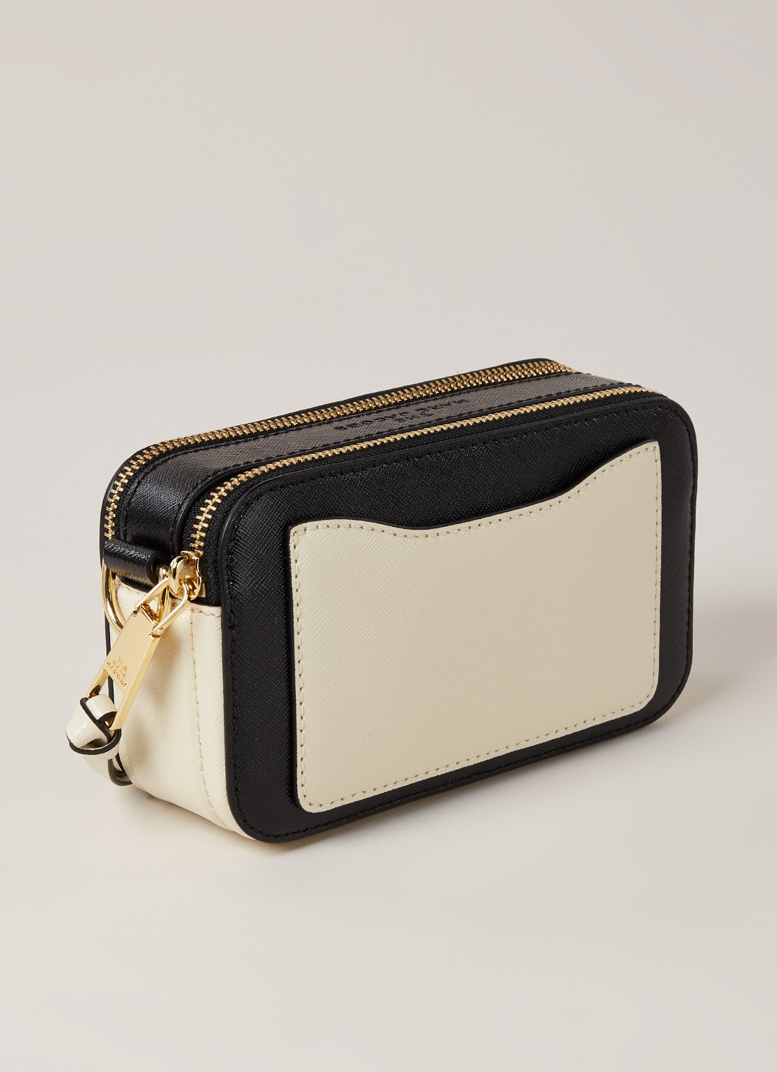 Marc Jacobs The Snapshot crossbodytas van leer - detail ivoor