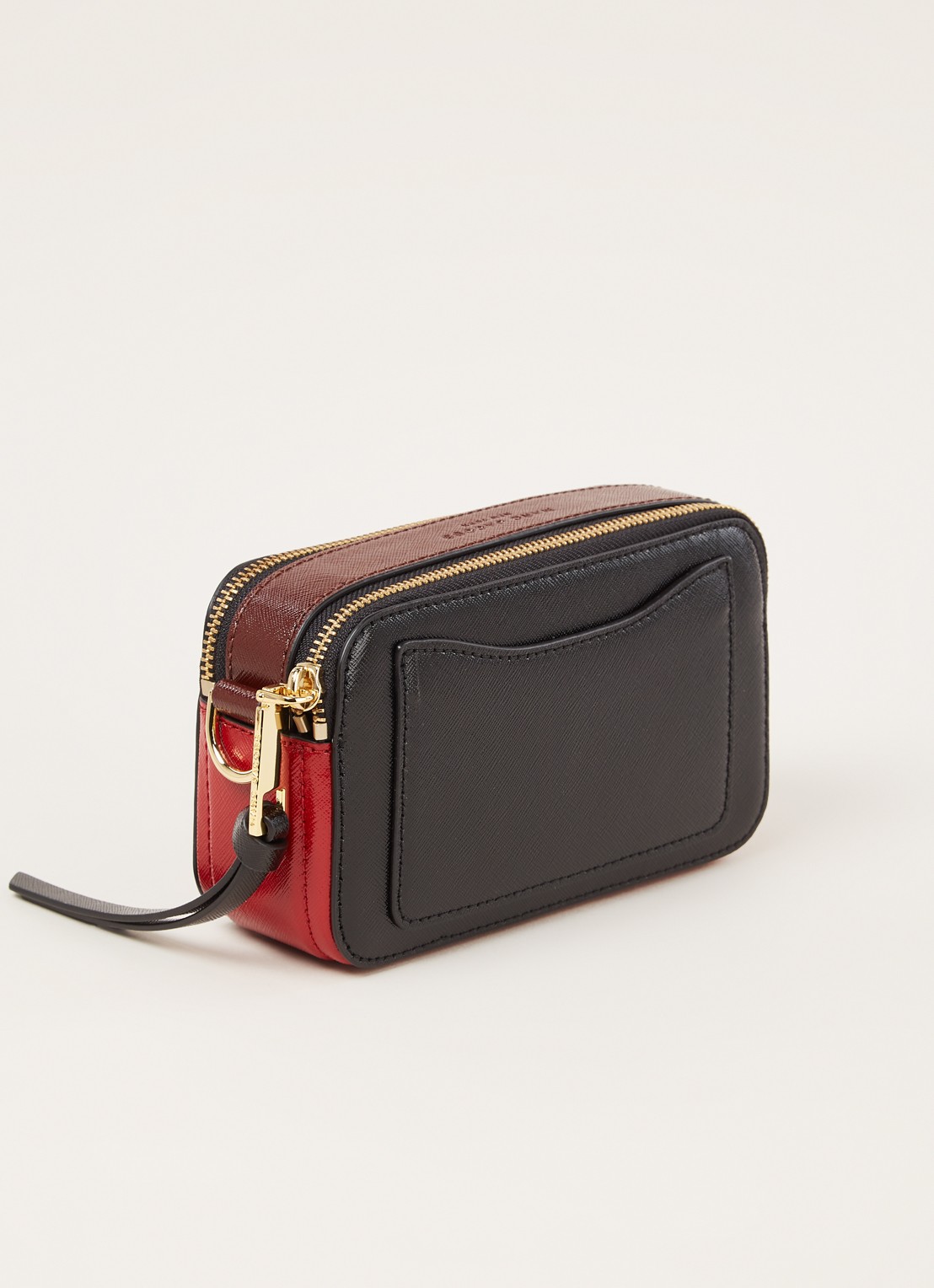 Marc Jacobs The Snapshot crossbodytas van leer - detail zwart