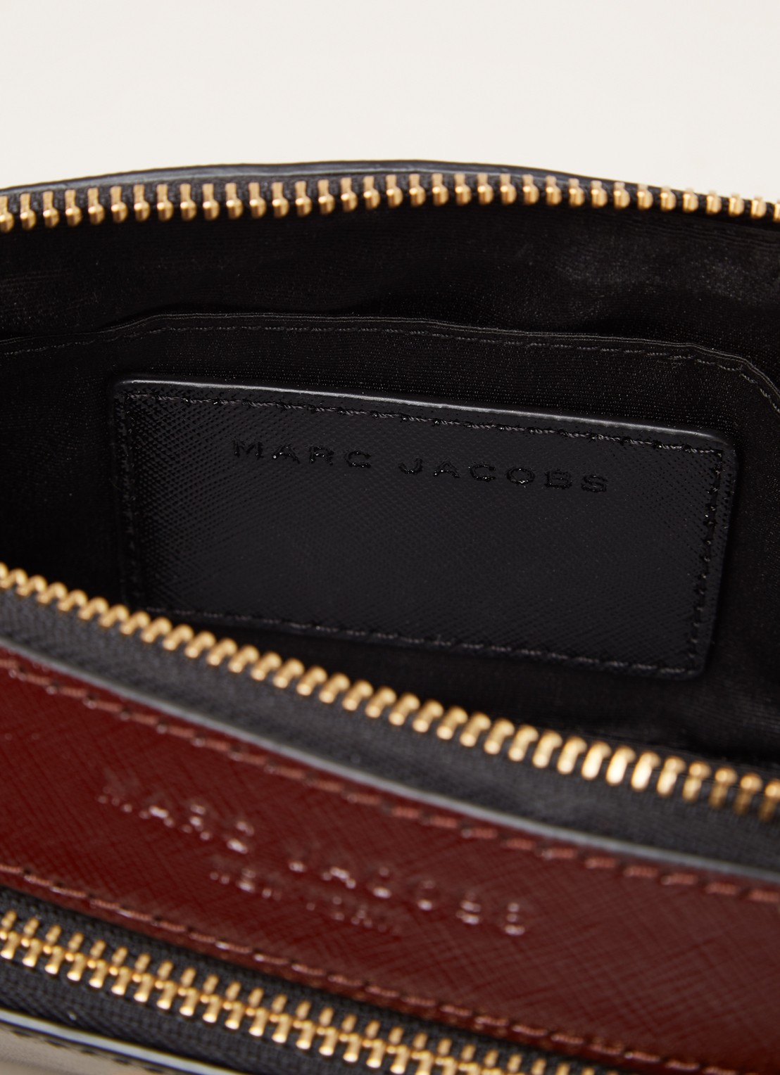 Marc Jacobs The Snapshot crossbodytas van leer - detail 2 zwart