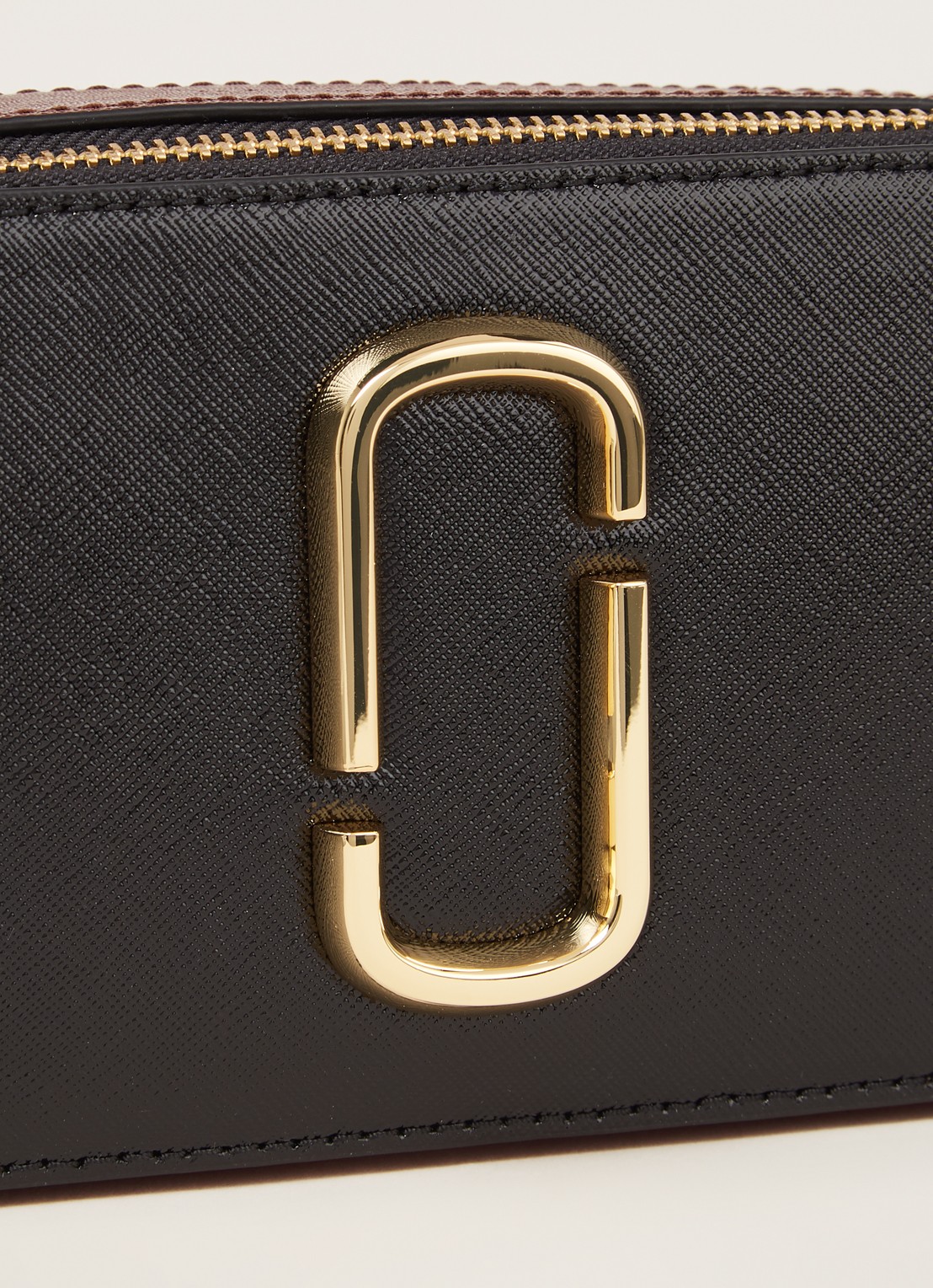 Marc Jacobs The Snapshot crossbodytas van leer - detail 4 zwart