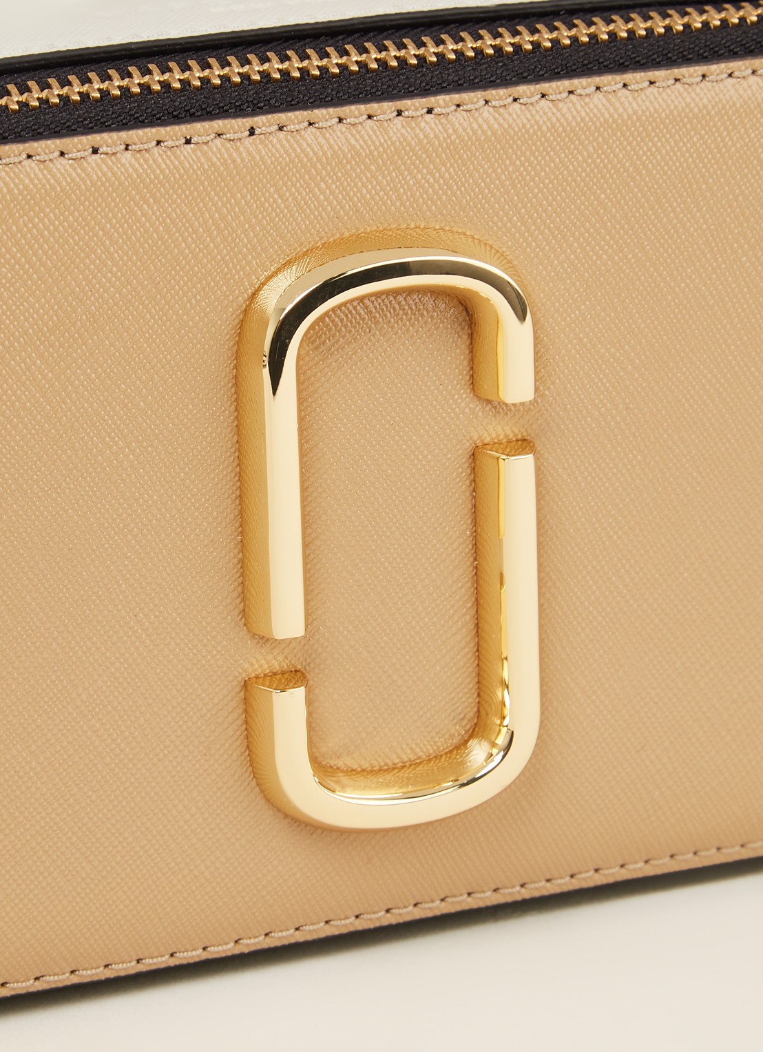 Marc Jacobs The Snapshot crossbodytas van leer - detail 6 beige