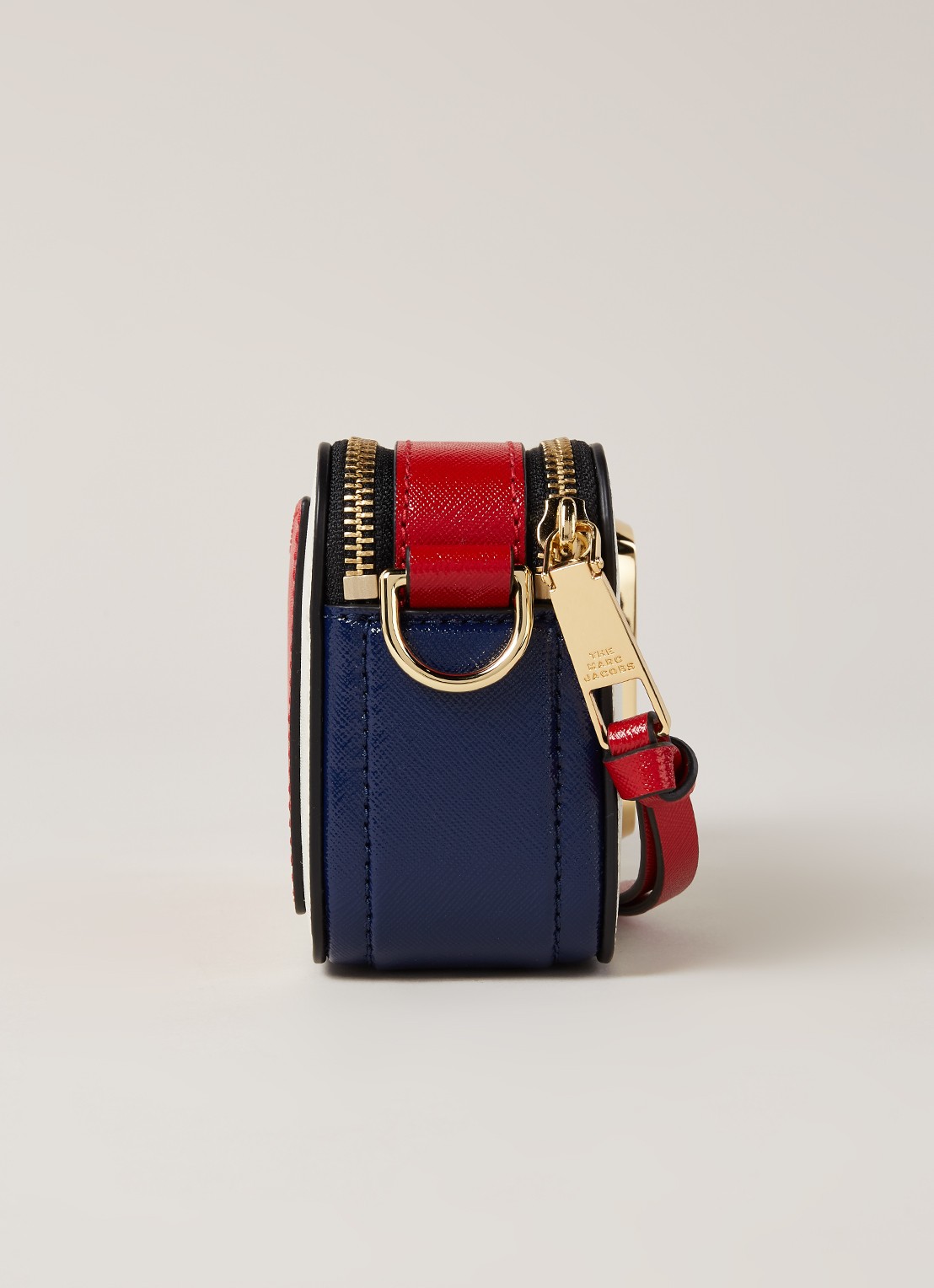 Marc Jacobs The Snapshot crossbodytas van leer - detail 3 lichtgrijs
