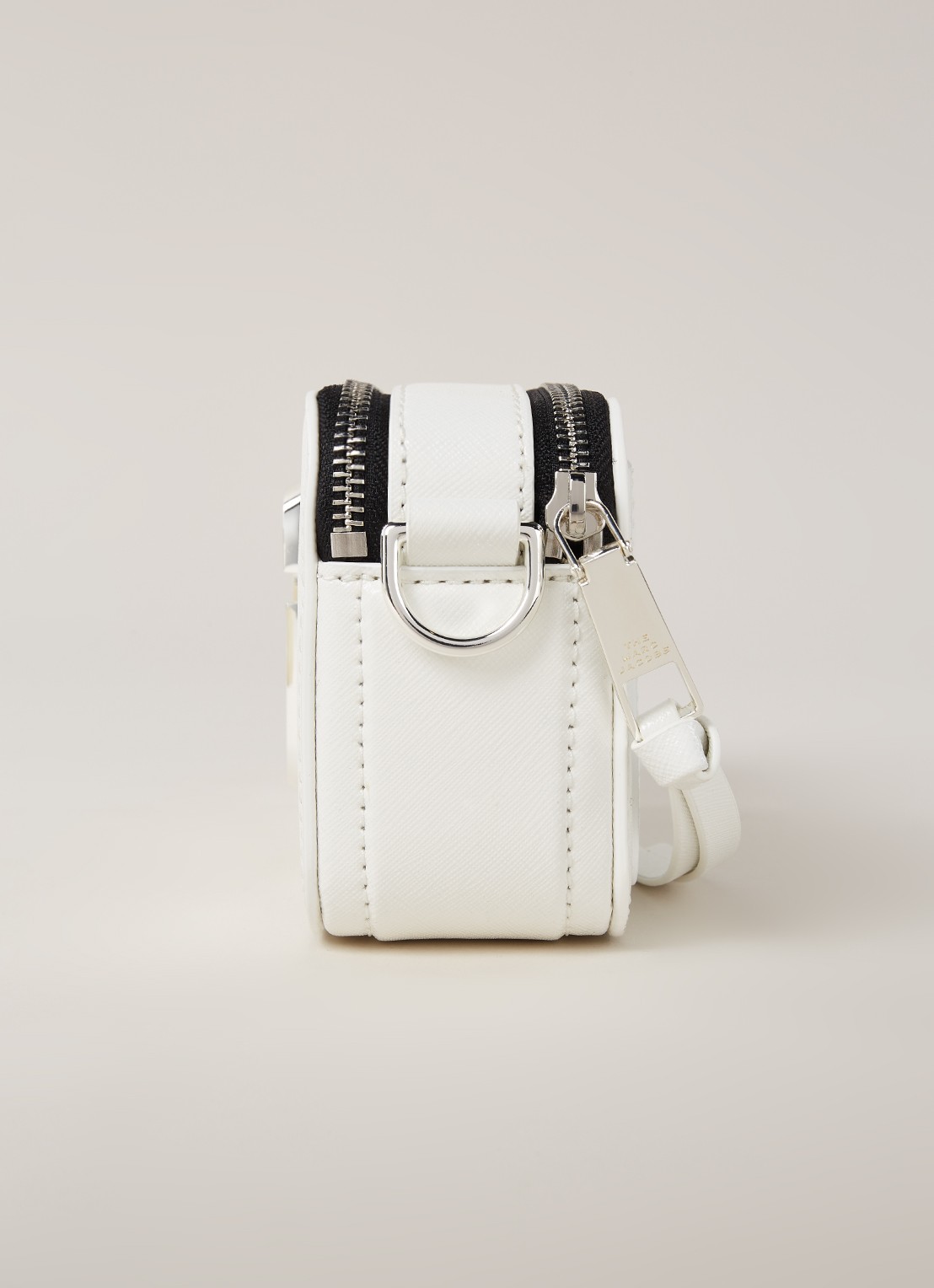 Marc Jacobs The Snapshot DTM crossbodytas van leer - detail 3 gebroken wit