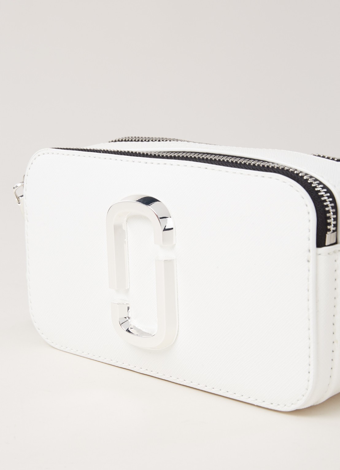 Marc Jacobs The Snapshot DTM crossbodytas van leer - detail 4 gebroken wit