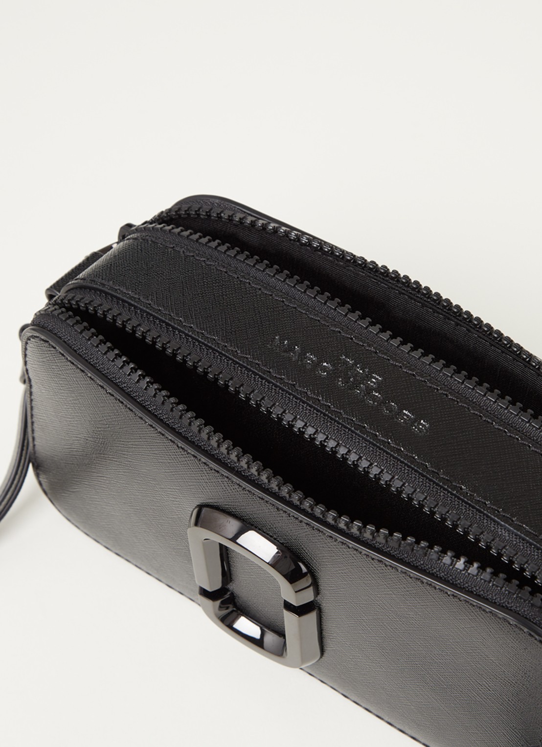 Marc Jacobs The Snapshot DTM crossbodytas van leer - detail 2 zwart