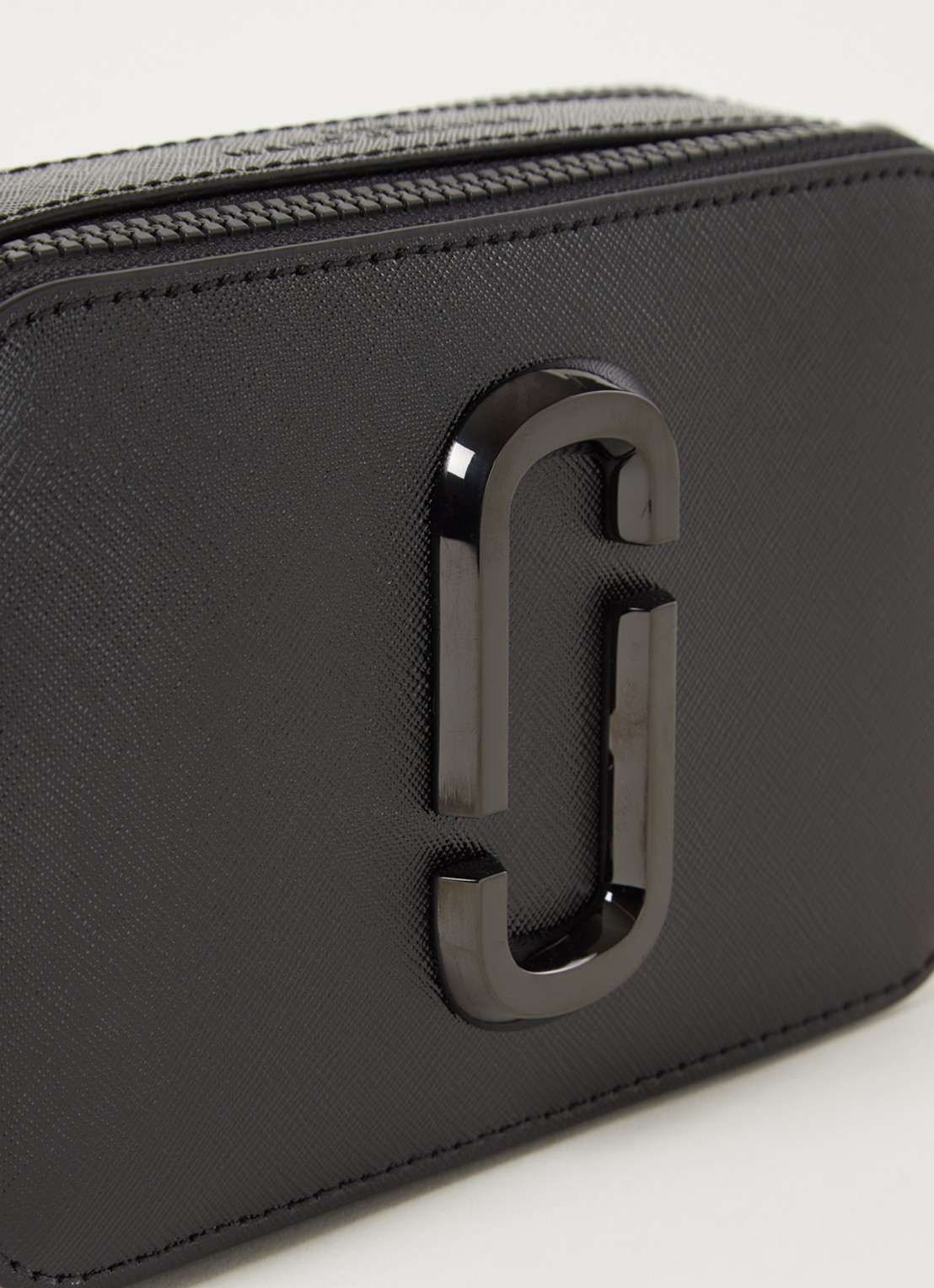 Marc Jacobs The Snapshot DTM crossbodytas van leer - detail 4 zwart