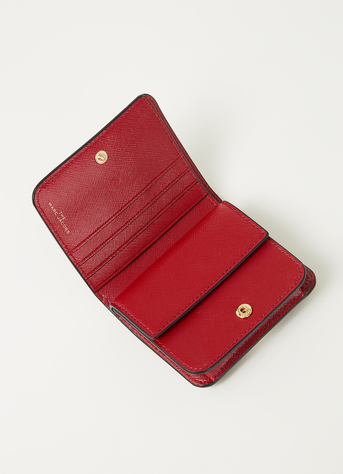 Marc Jacobs The Snapshot Mini portemonnee van leer - detail zwart