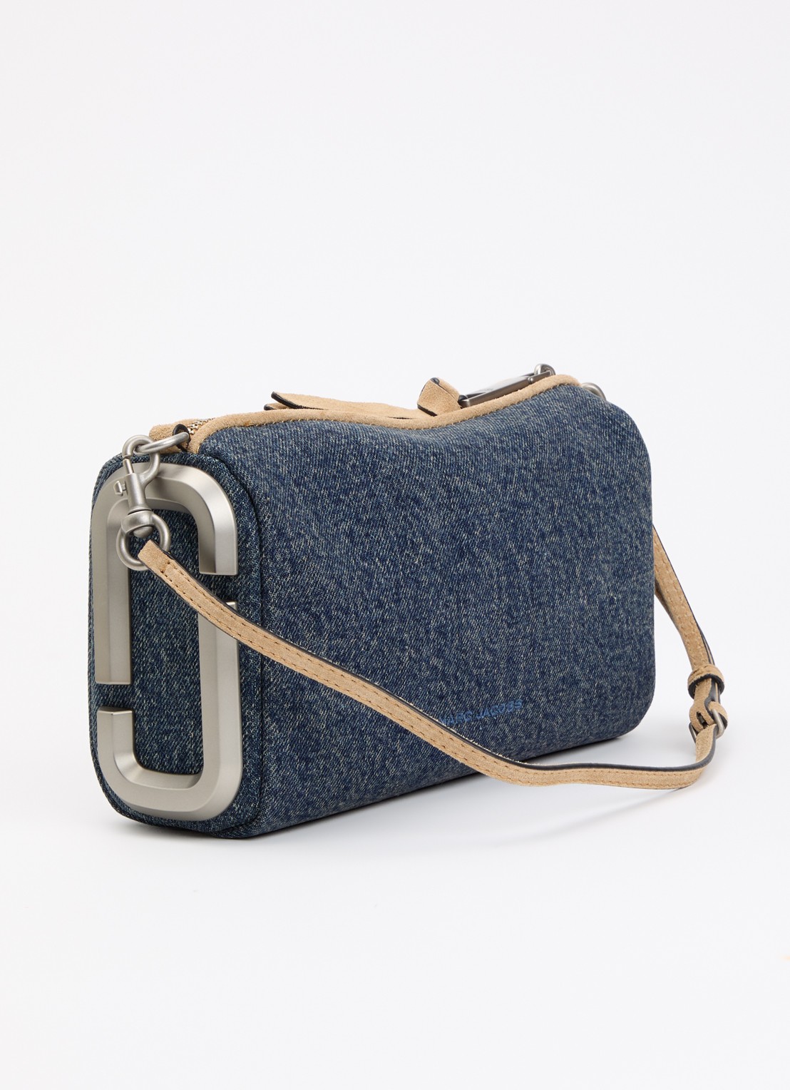 Marc Jacobs The Snapshot schoudertas van leer - achterkant denim