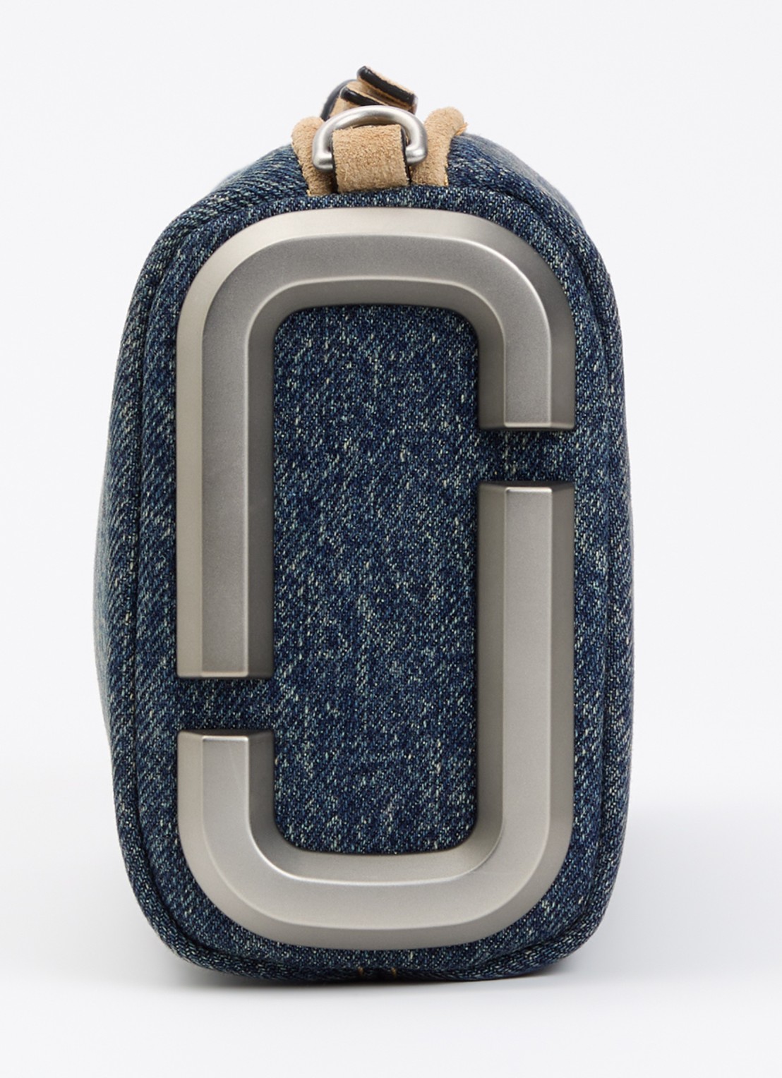 Marc Jacobs The Snapshot schoudertas van leer - detail 3 denim