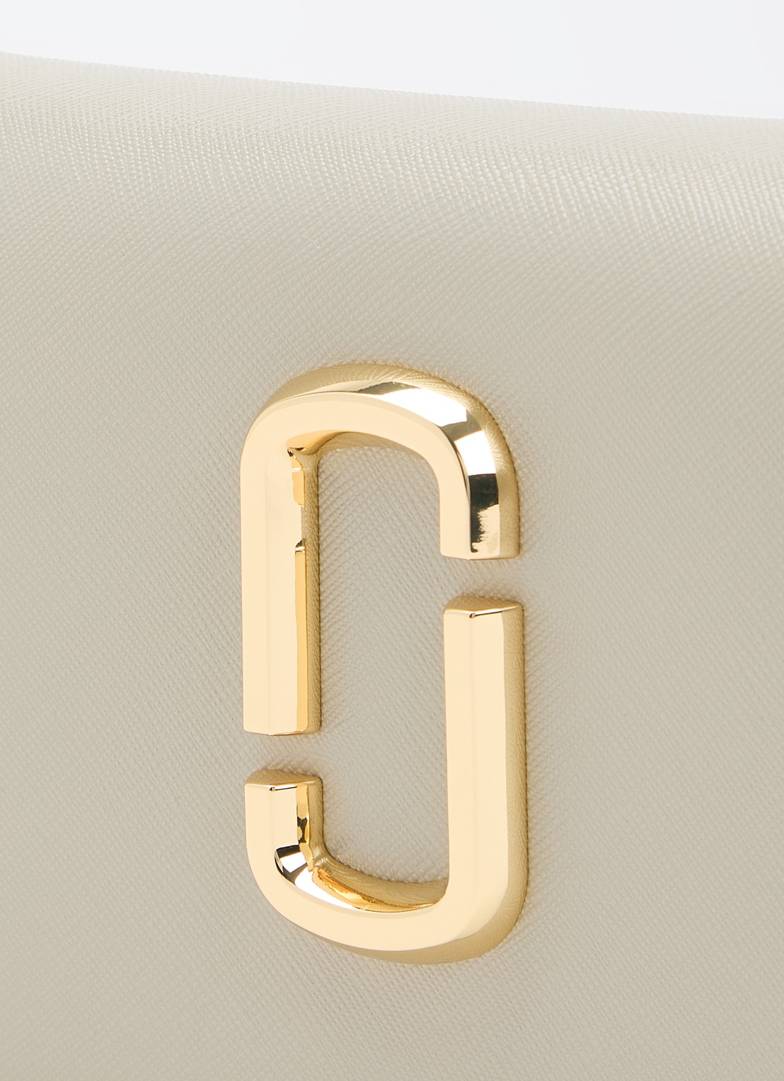 Marc Jacobs The Snapshot Wallet On Chain clutch van leer met afneembare schouderriem - detail 4 beige