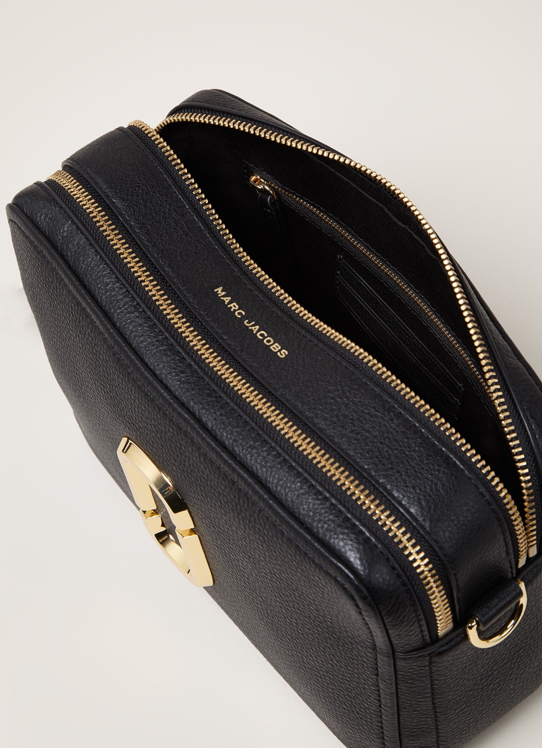 Marc Jacobs The Softshot 27 crossbodytas van leer - detail 2 zwart
