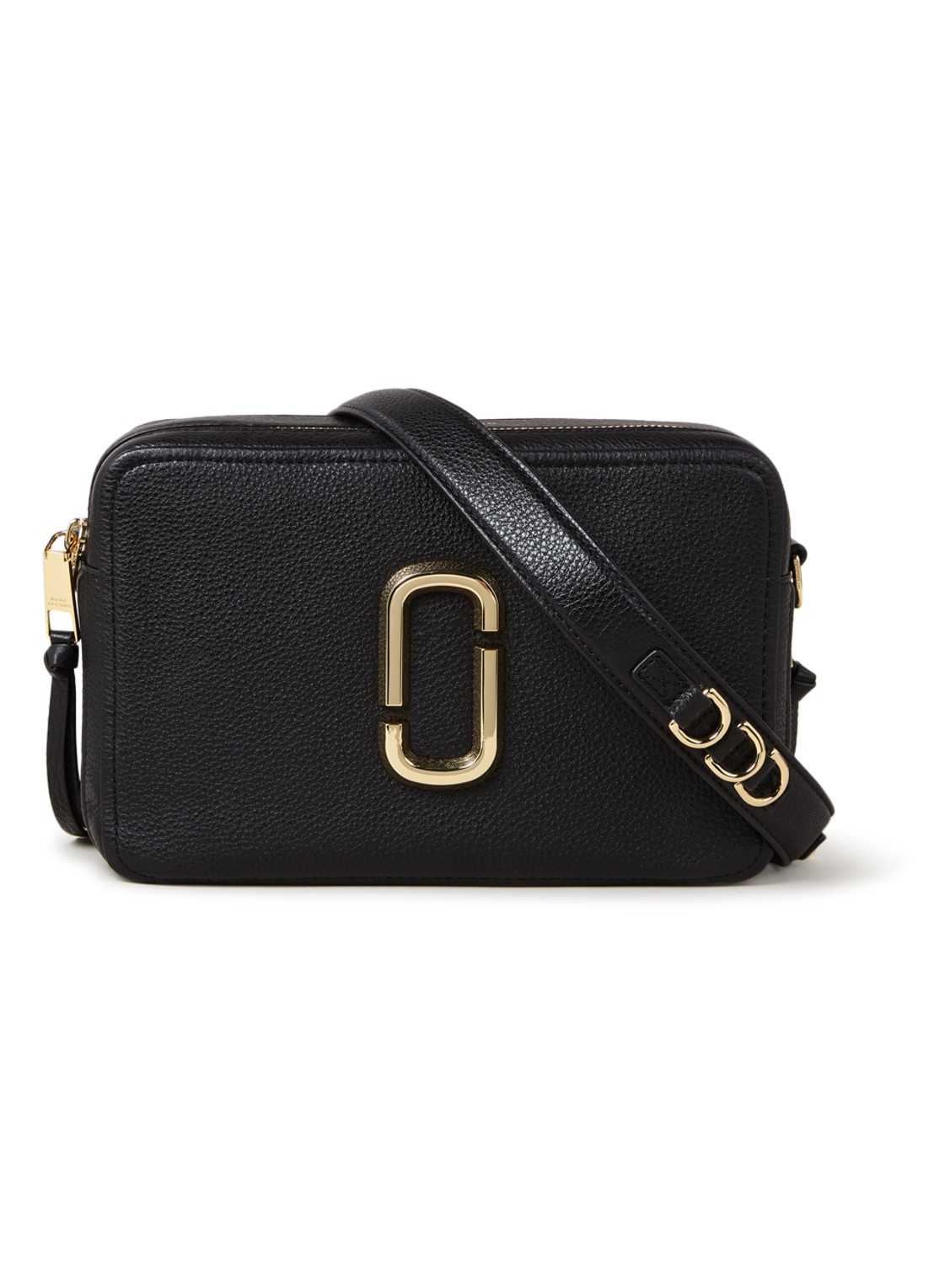 Marc Jacobs The Softshot 27 crossbodytas van leer - voorkant 3 zwart