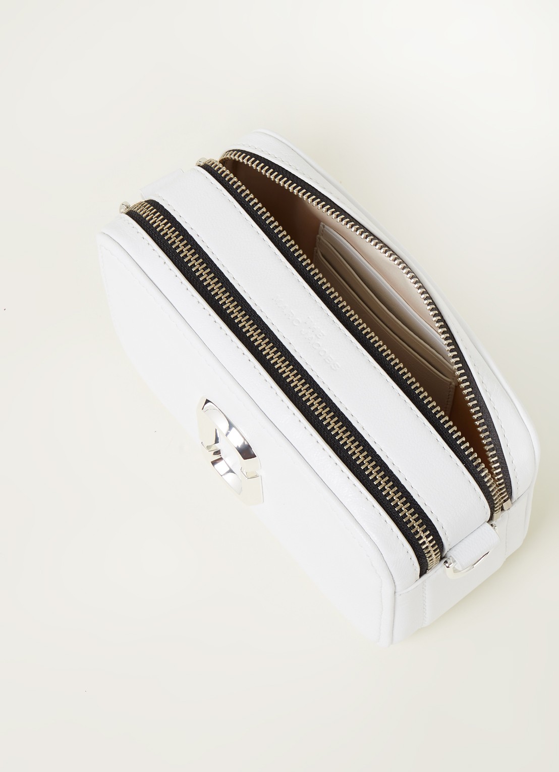 Marc Jacobs The Softshot DTM cameratas van kalfsleer - detail 4 wit