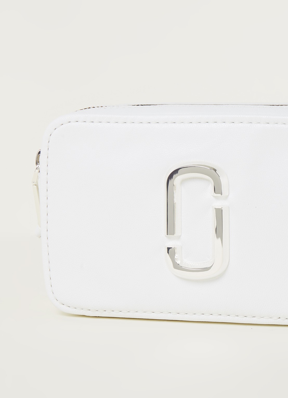 Marc Jacobs The Softshot DTM cameratas van kalfsleer - detail 6 wit