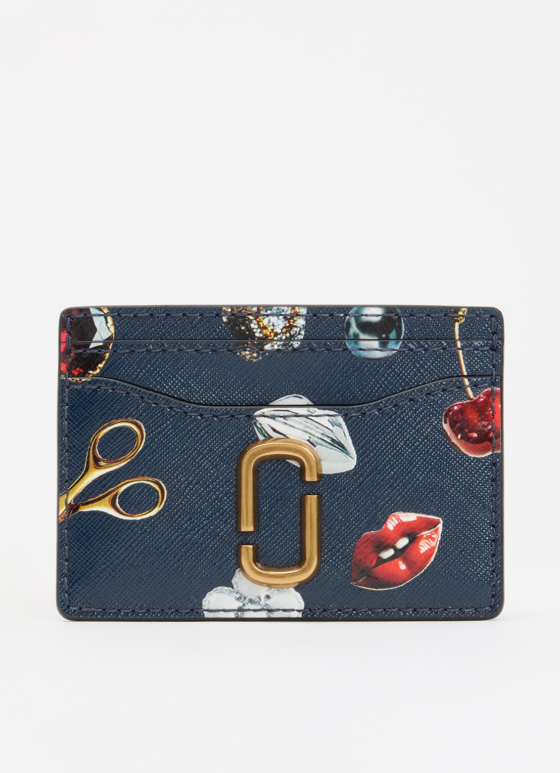 Marc Jacobs The Trinket Utility Snapshot pasjeshouder - voorkant donkerblauw