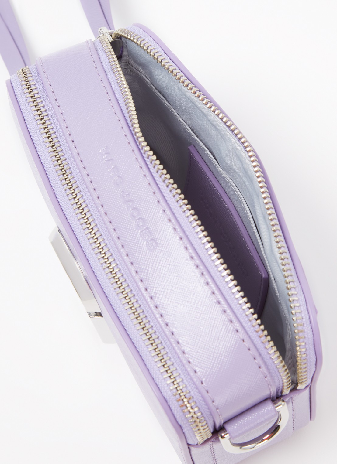 Marc Jacobs The Utility Snapshot crossbodytas van leer met logo - detail 4 lila