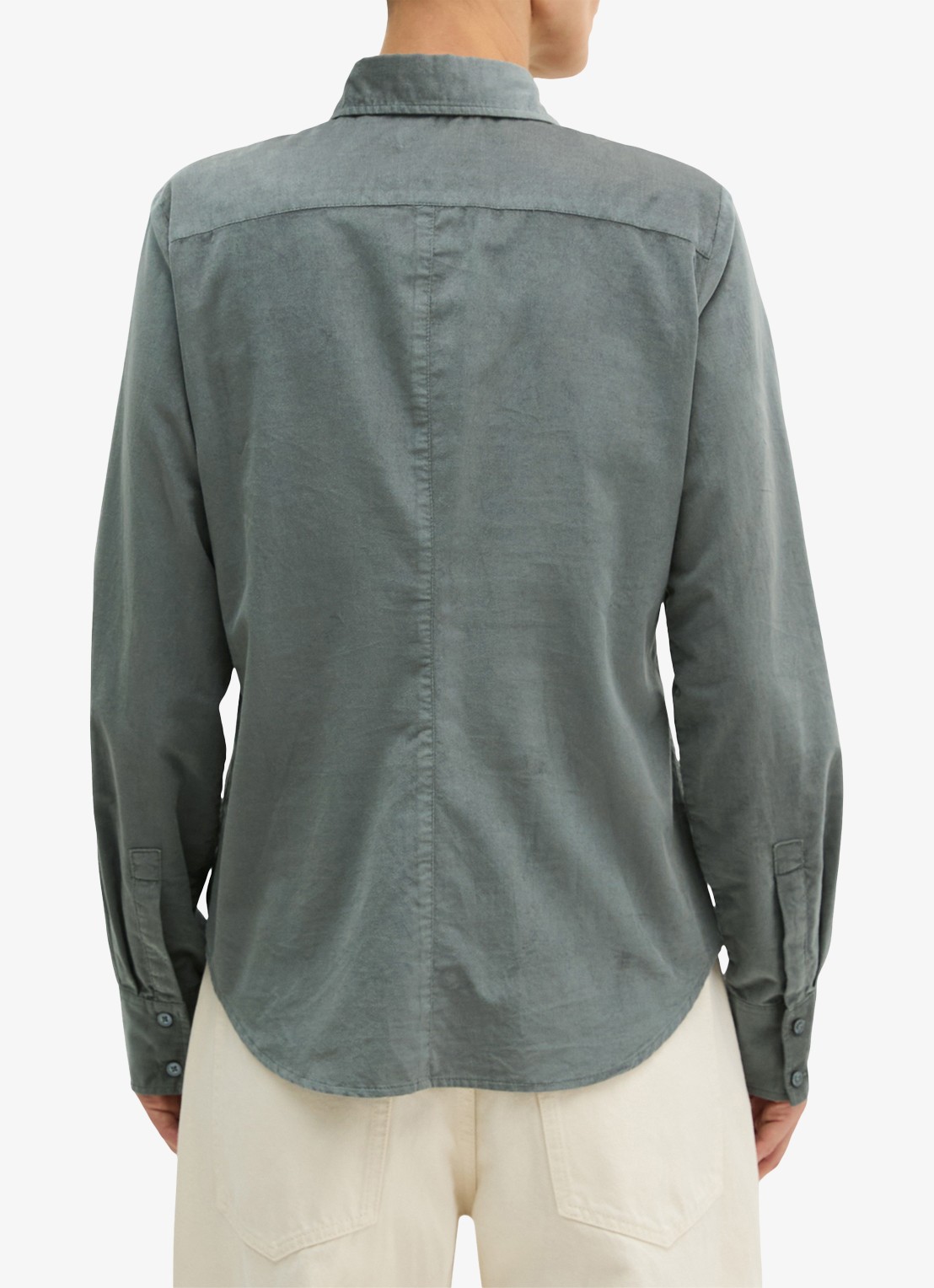 Marc O'Polo Blouse in lyocellblend  - achterkant 3 blauwgrijs