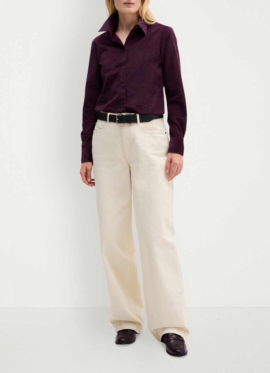 Marc O'Polo Blouse in lyocellblend  - voorkant 5 paars