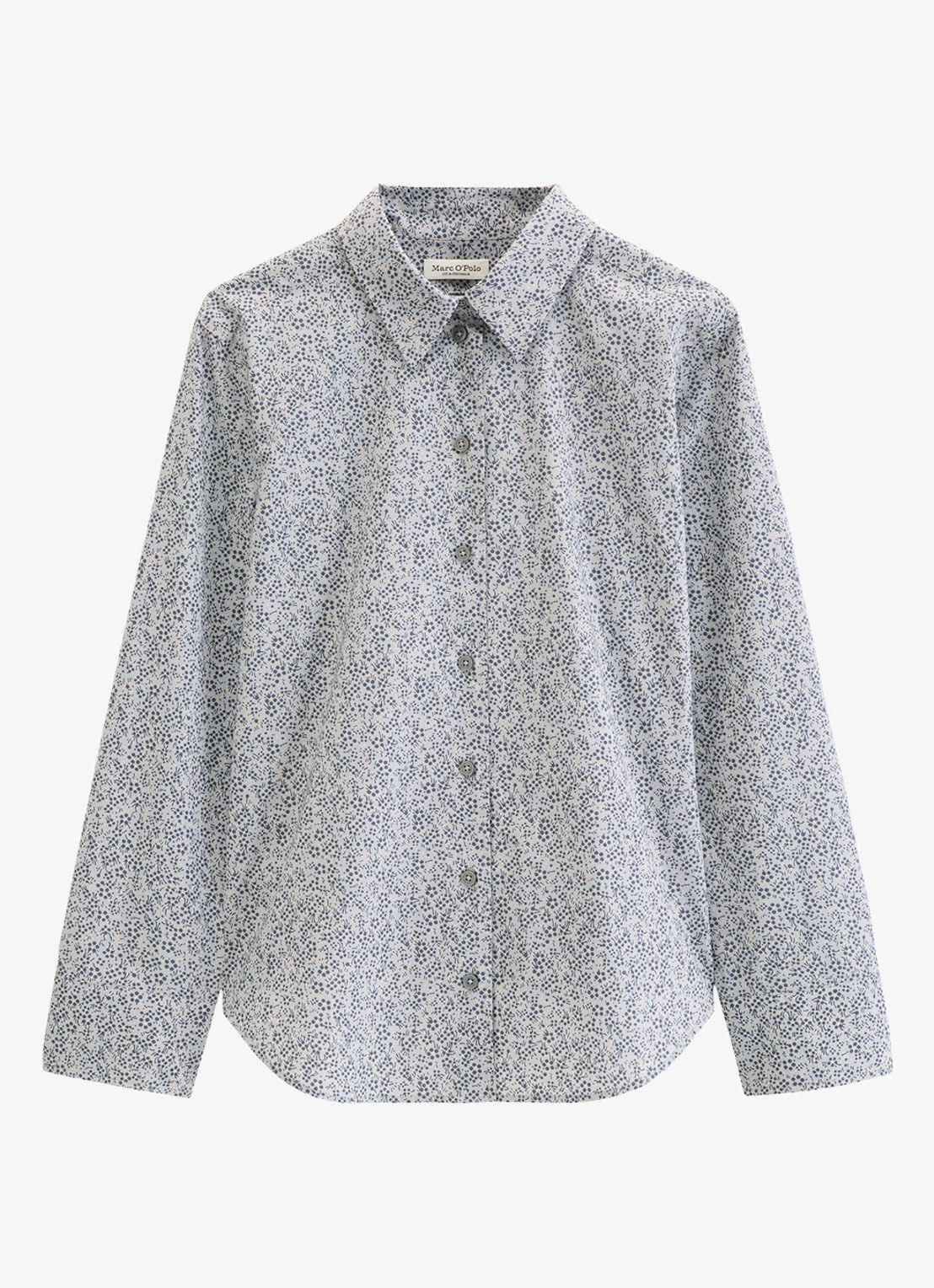 Marc O'Polo Blouse met bloemenprint - voorkant 2 lichtblauw