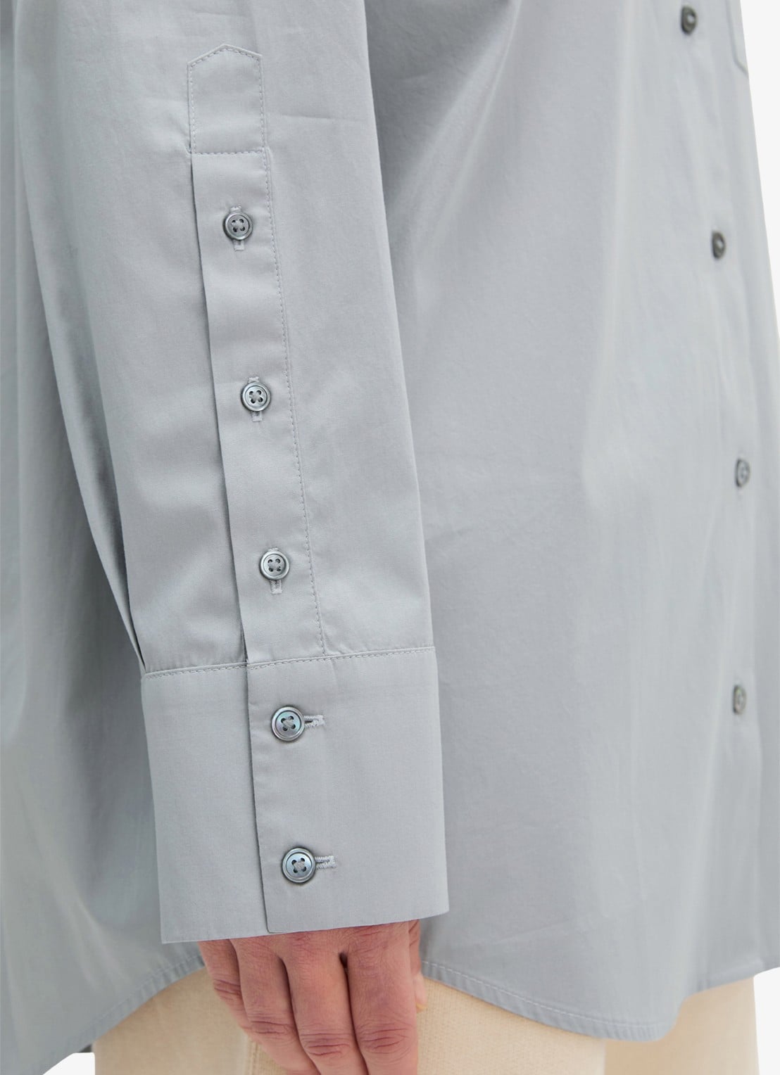 Marc O'Polo Blouse met borstzak - detail 5 grijs