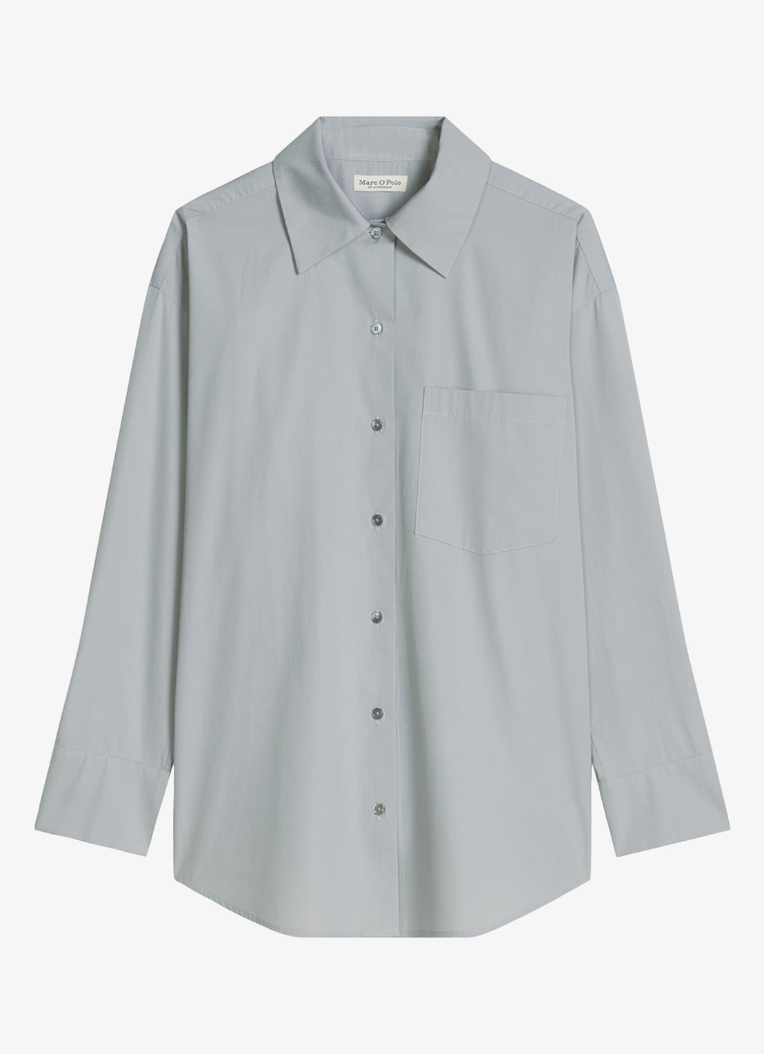 Marc O'Polo Blouse met borstzak - voorkant 2 grijs