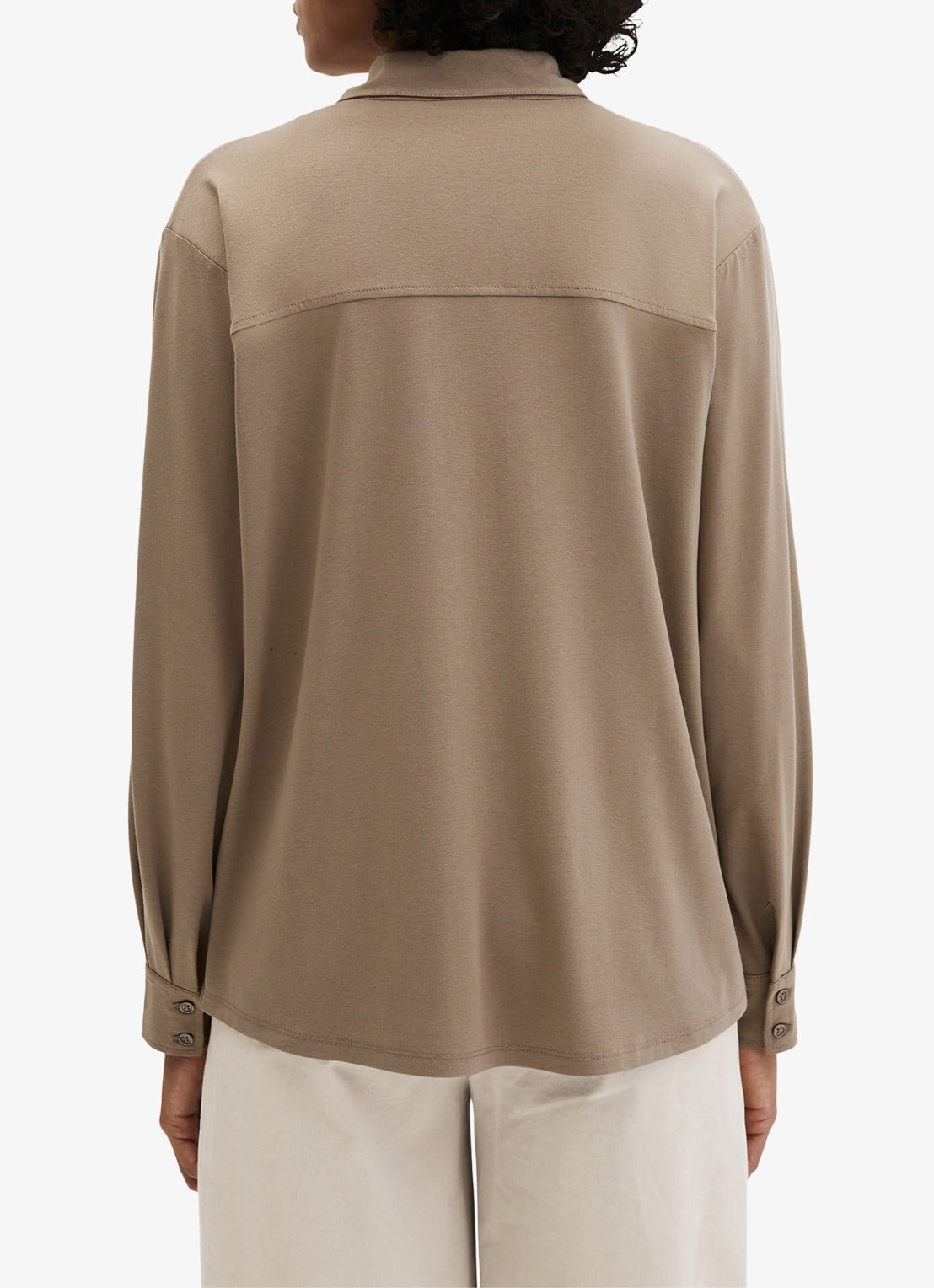 Marc O'Polo Blouse met borstzak - achterkant 5 bruin