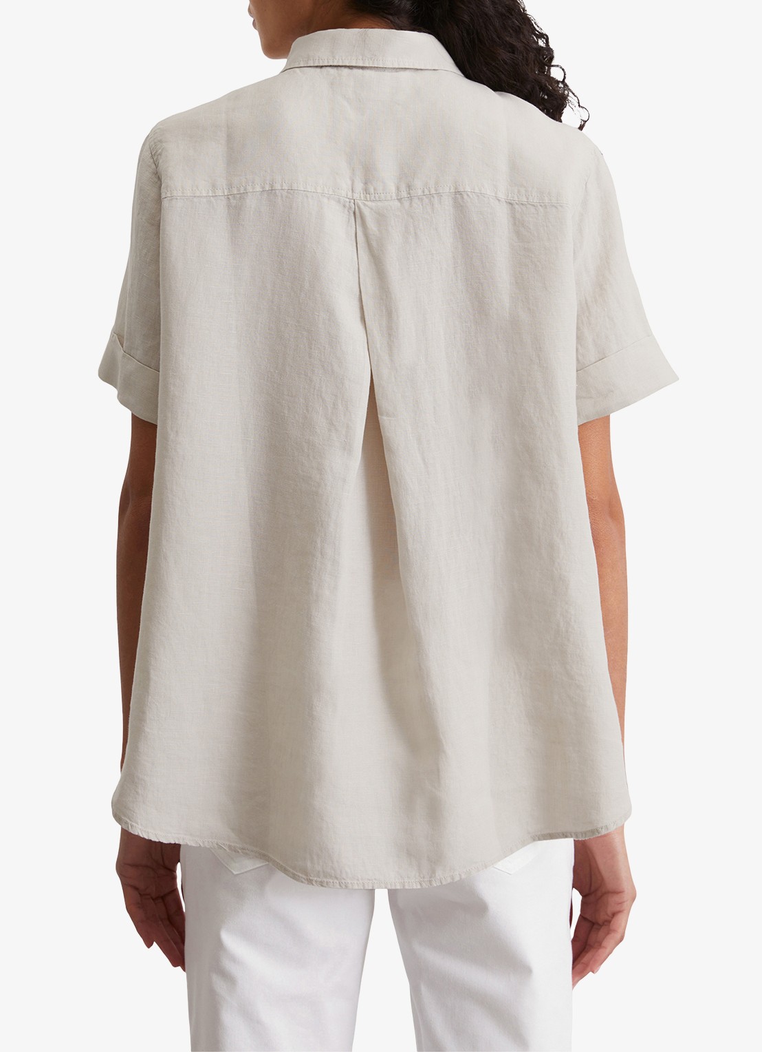 Marc O'Polo Blouse met kraag - achterkant 4 gebroken wit